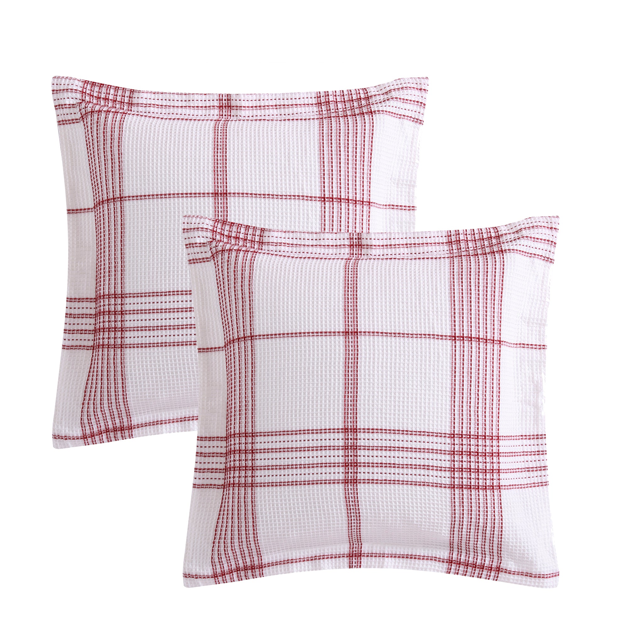 Levtex Home Peppermint Plaid Euro Sham Set of 2 Euro Shams