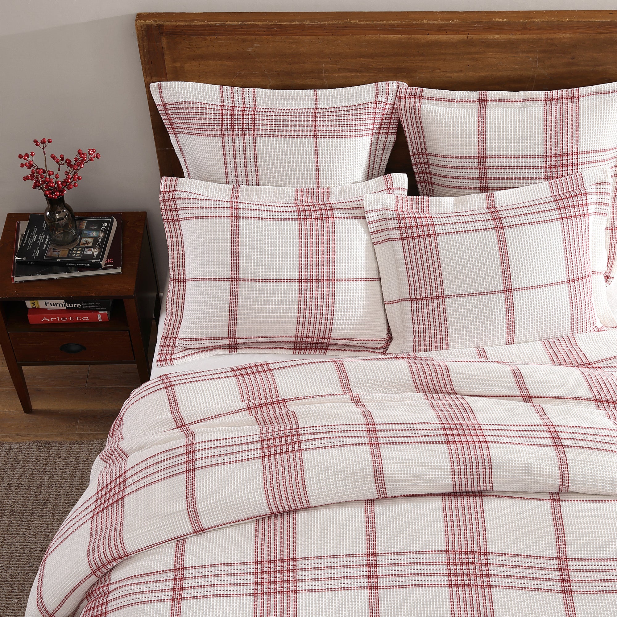 Levtex Home Peppermint Plaid Euro Sham Set of 2 Euro Shams