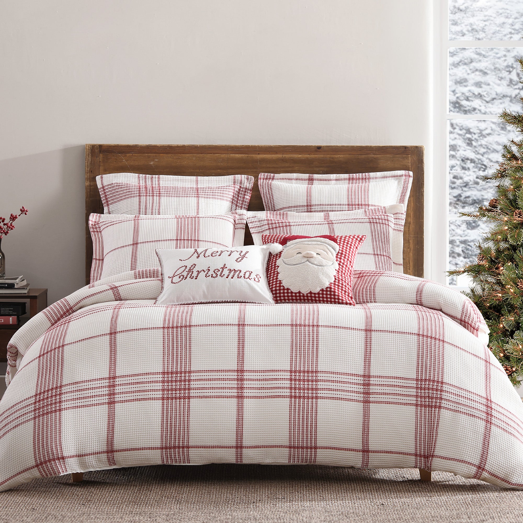 Levtex Home Peppermint Plaid Euro Sham Set of 2 Euro Shams