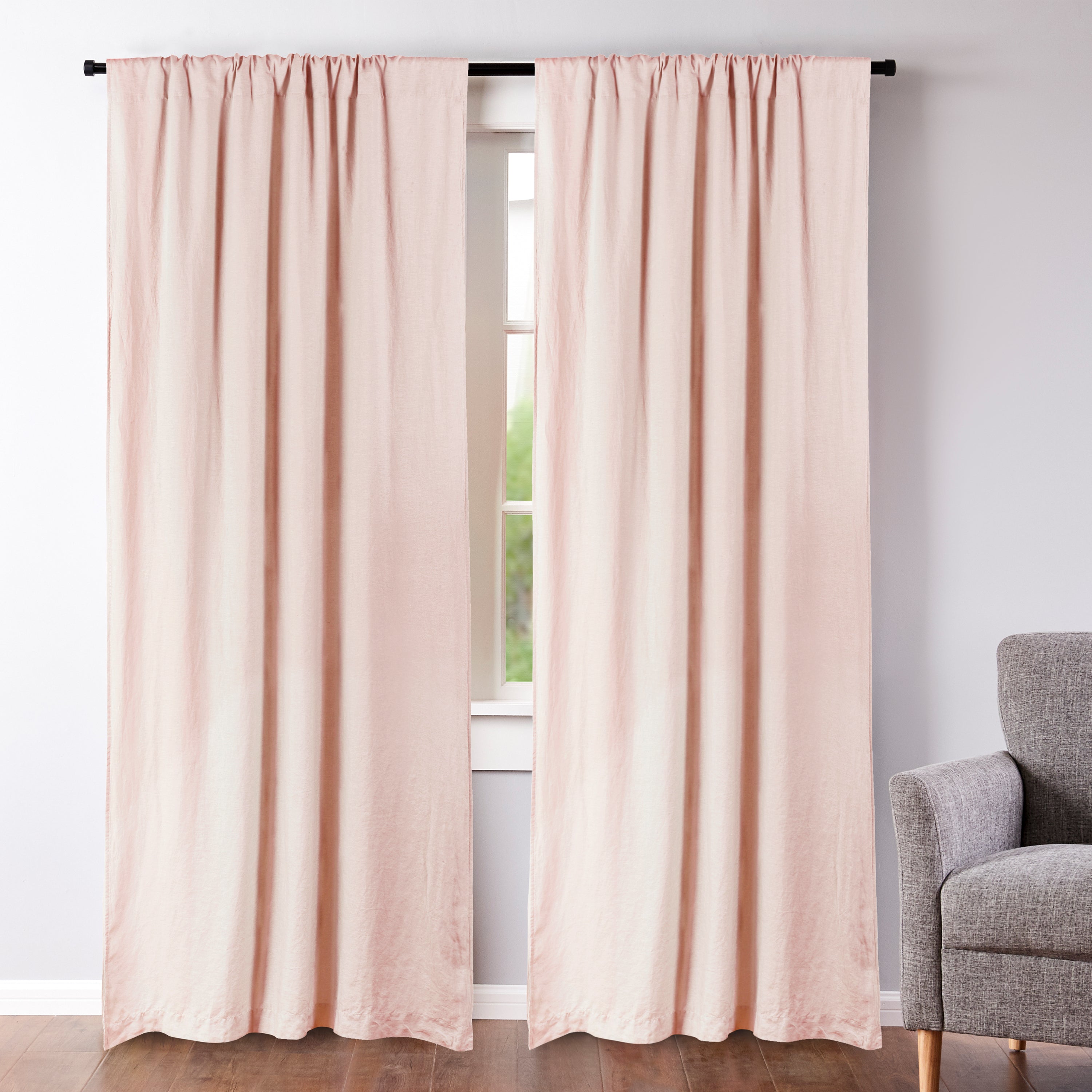 Levtex Home Washed Linen Drape Panel - Set of 2 Drapes