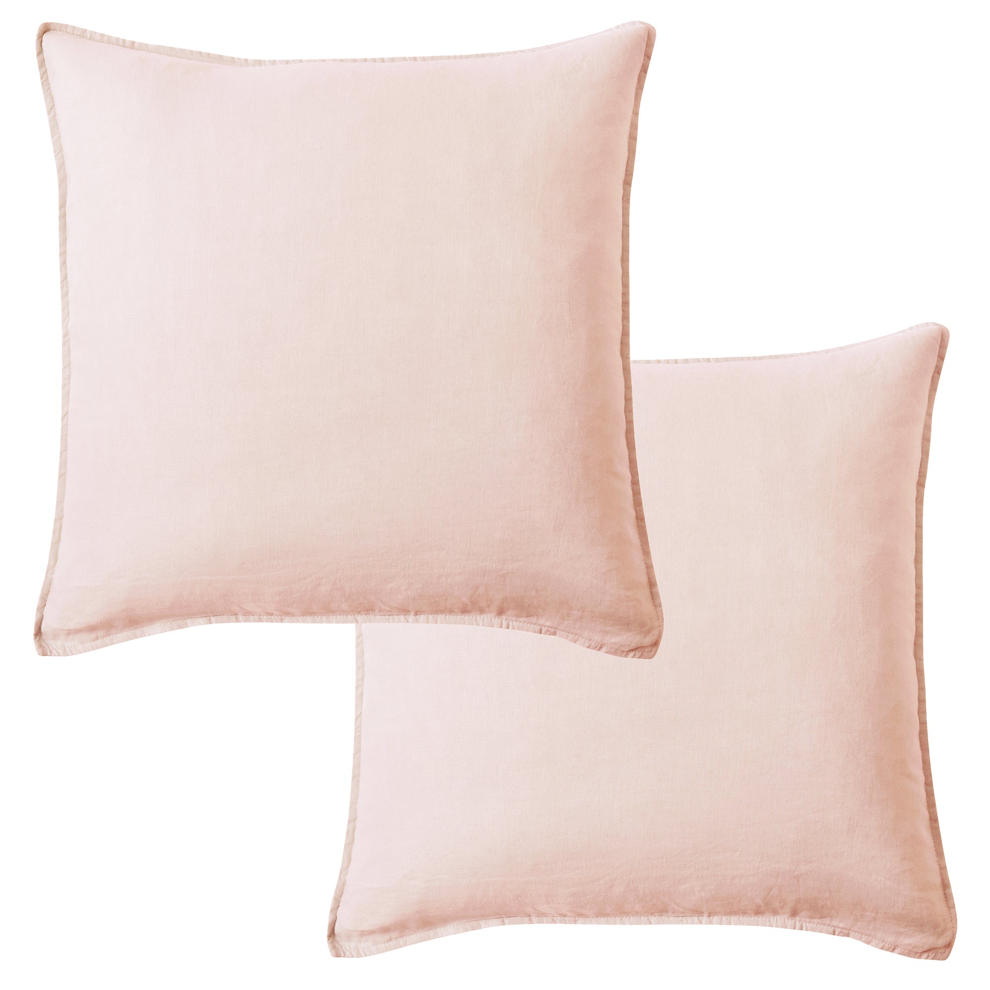 Levtex Home Washed Linen Square Pillow Cover- Set of 2 Decorative Pillows