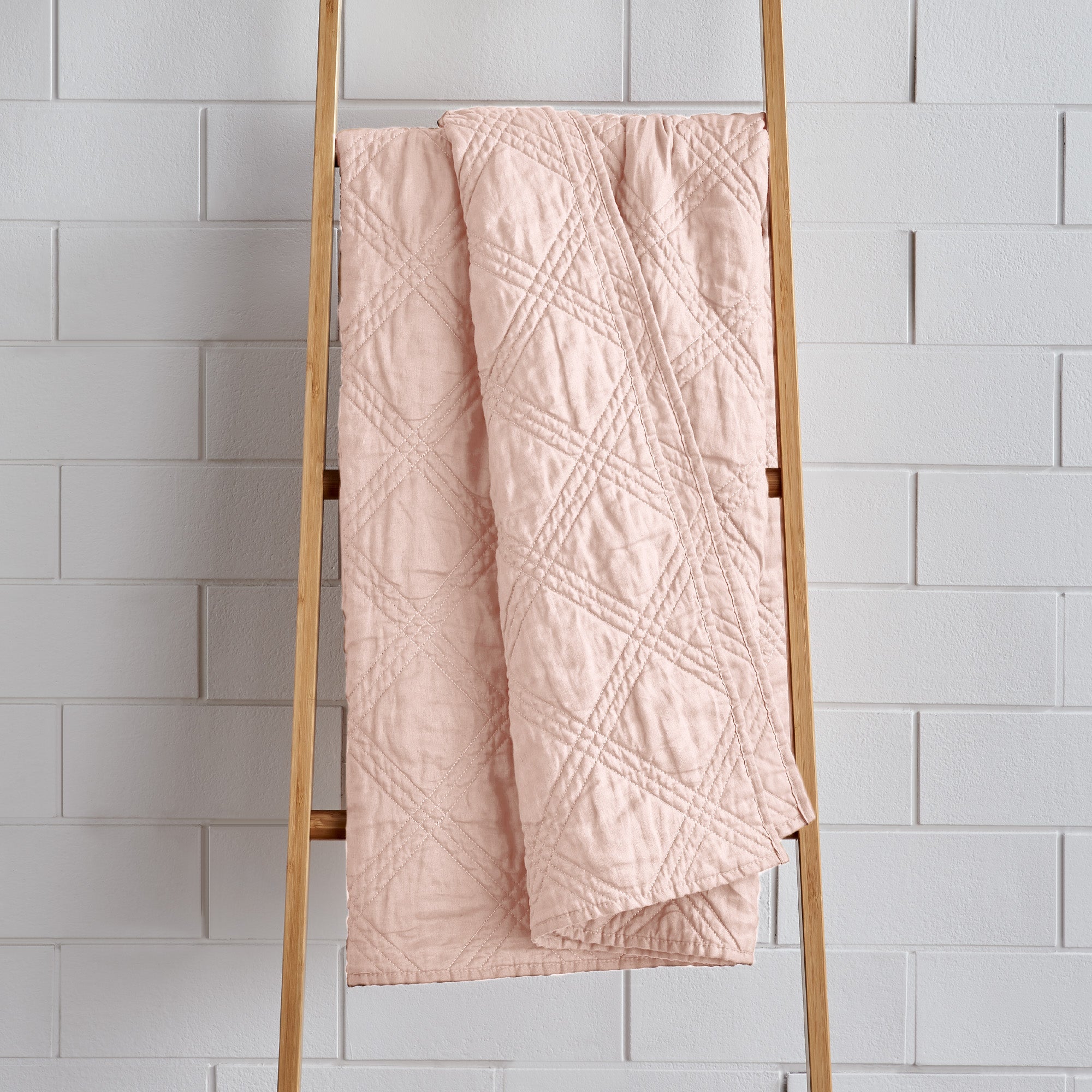 Levtex Home Washed Linen Quilted Throw Throws