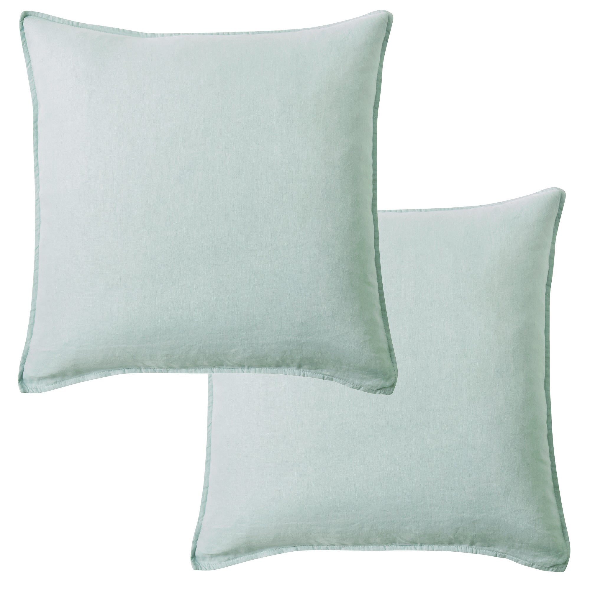 Levtex Home Washed Linen Square Pillow Cover- Set of 2 Decorative Pillows