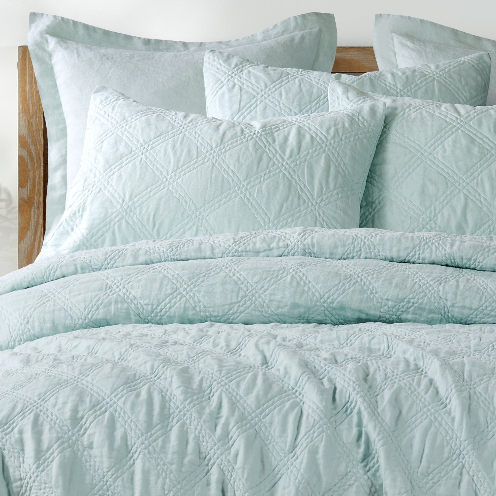 Levtex Home Washed Linen Quilted Sham Shams