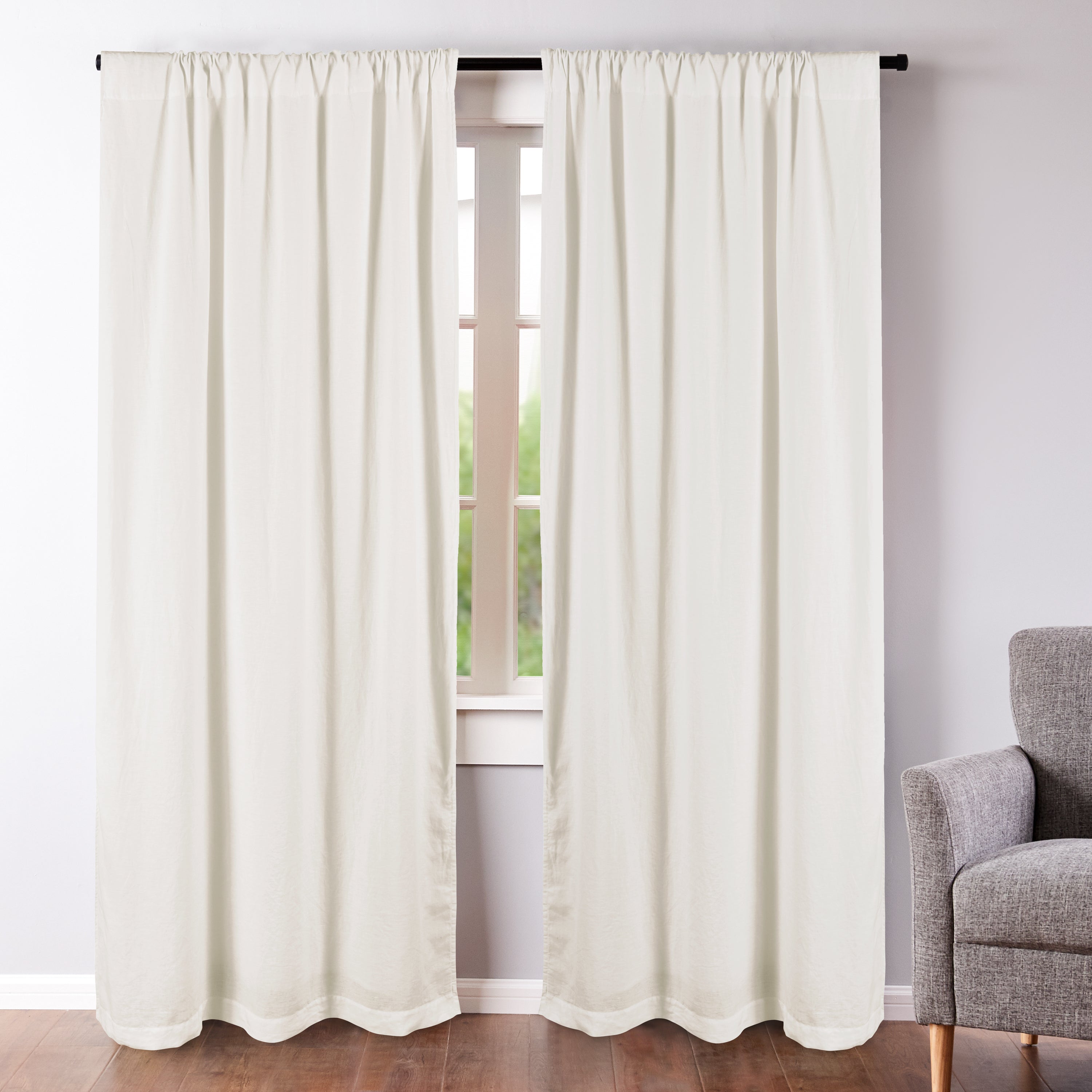 Levtex Home Washed Linen Drape Panel - Set of 2 Drapes
