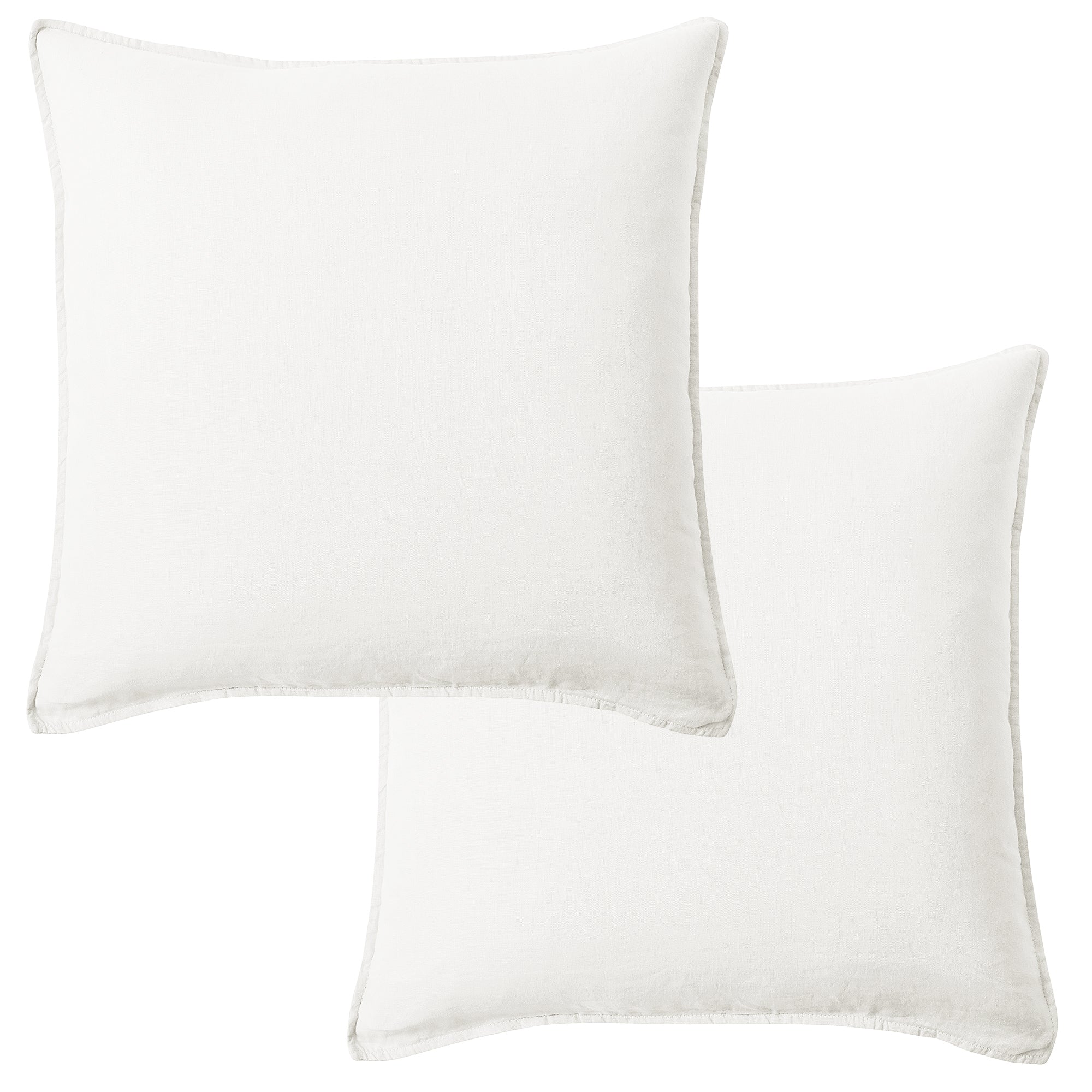 Levtex Home Washed Linen Square Pillow Cover- Set of 2 Decorative Pillows