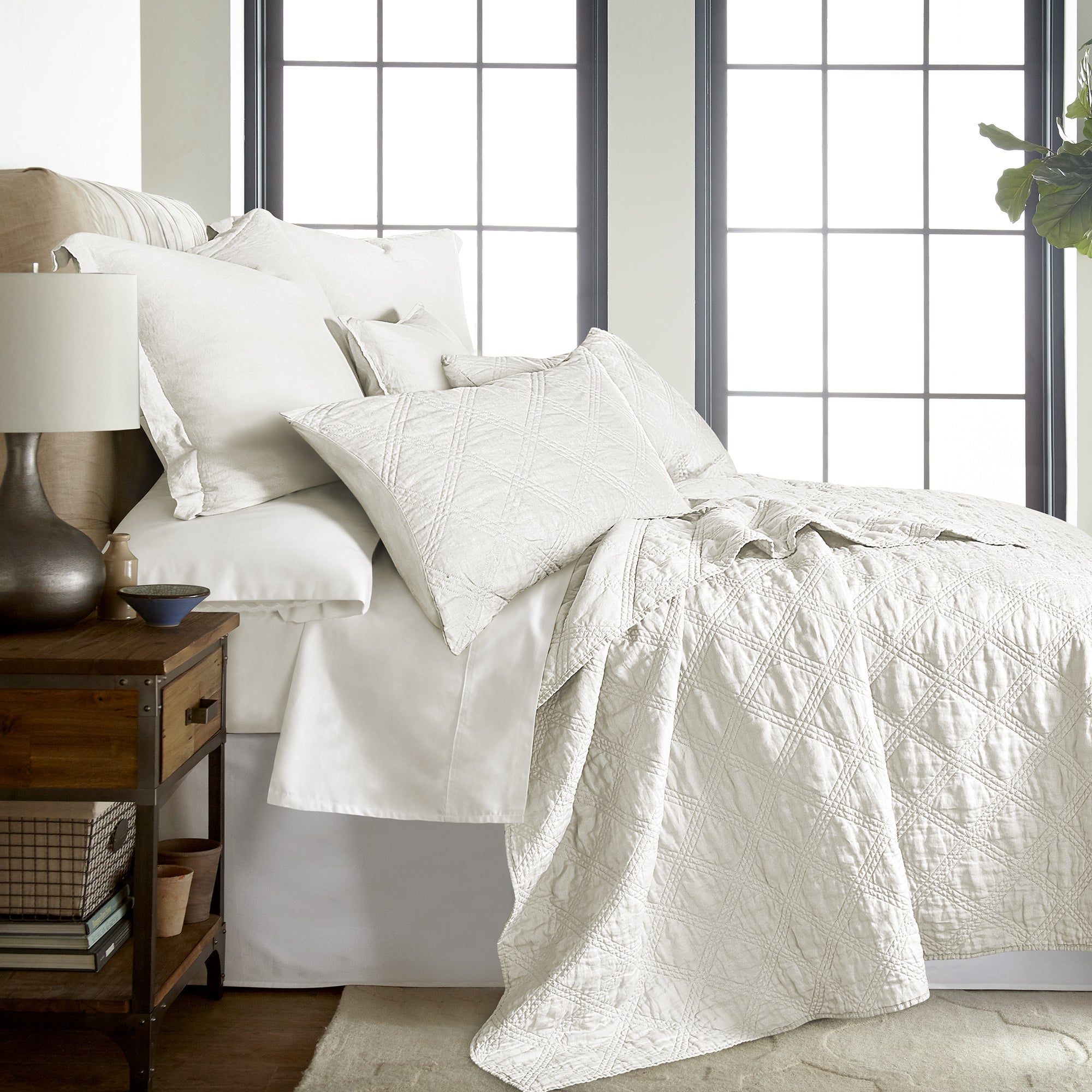 Levtex Home Washed Linen Quilt Quilts