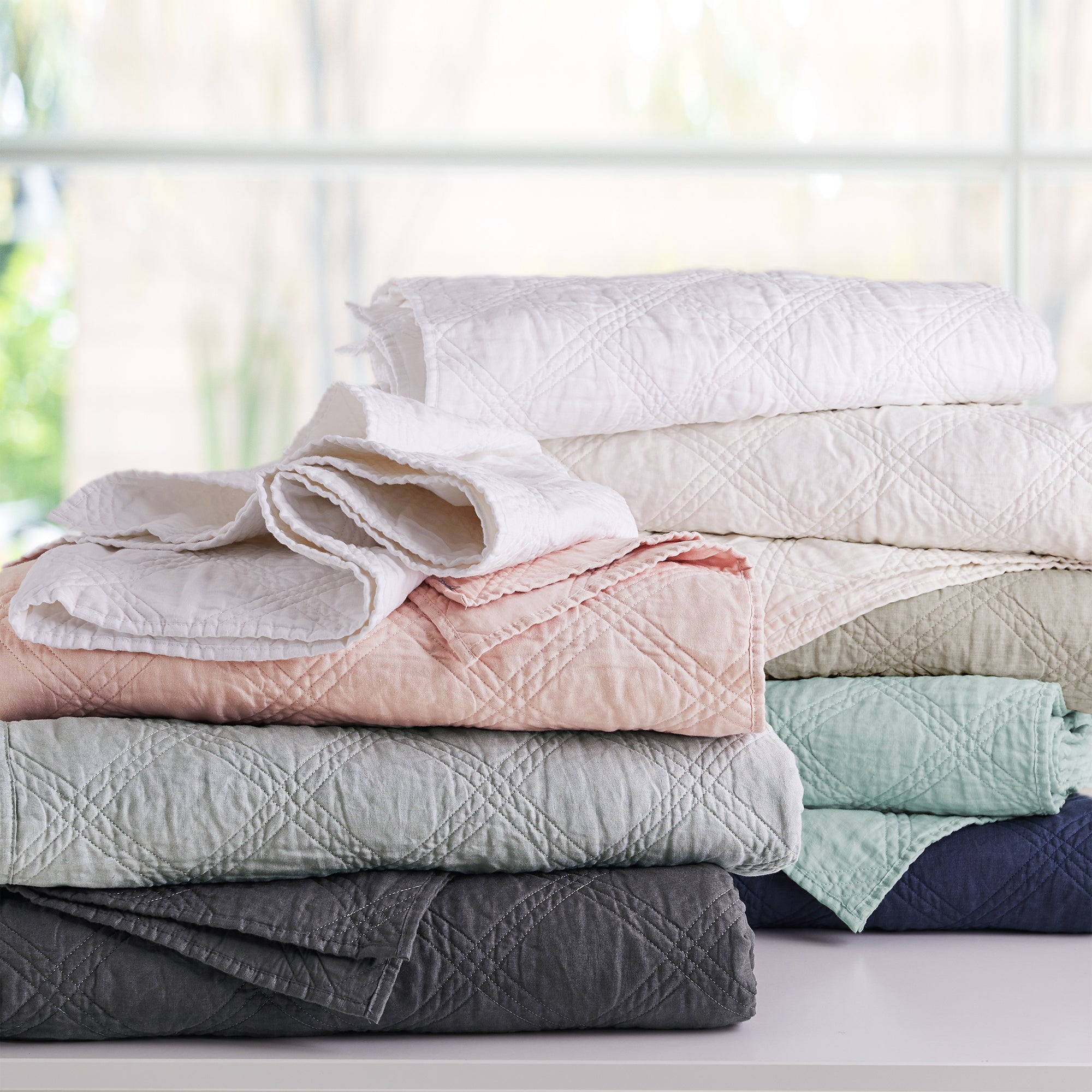 Levtex Home Washed Linen Quilt Quilts