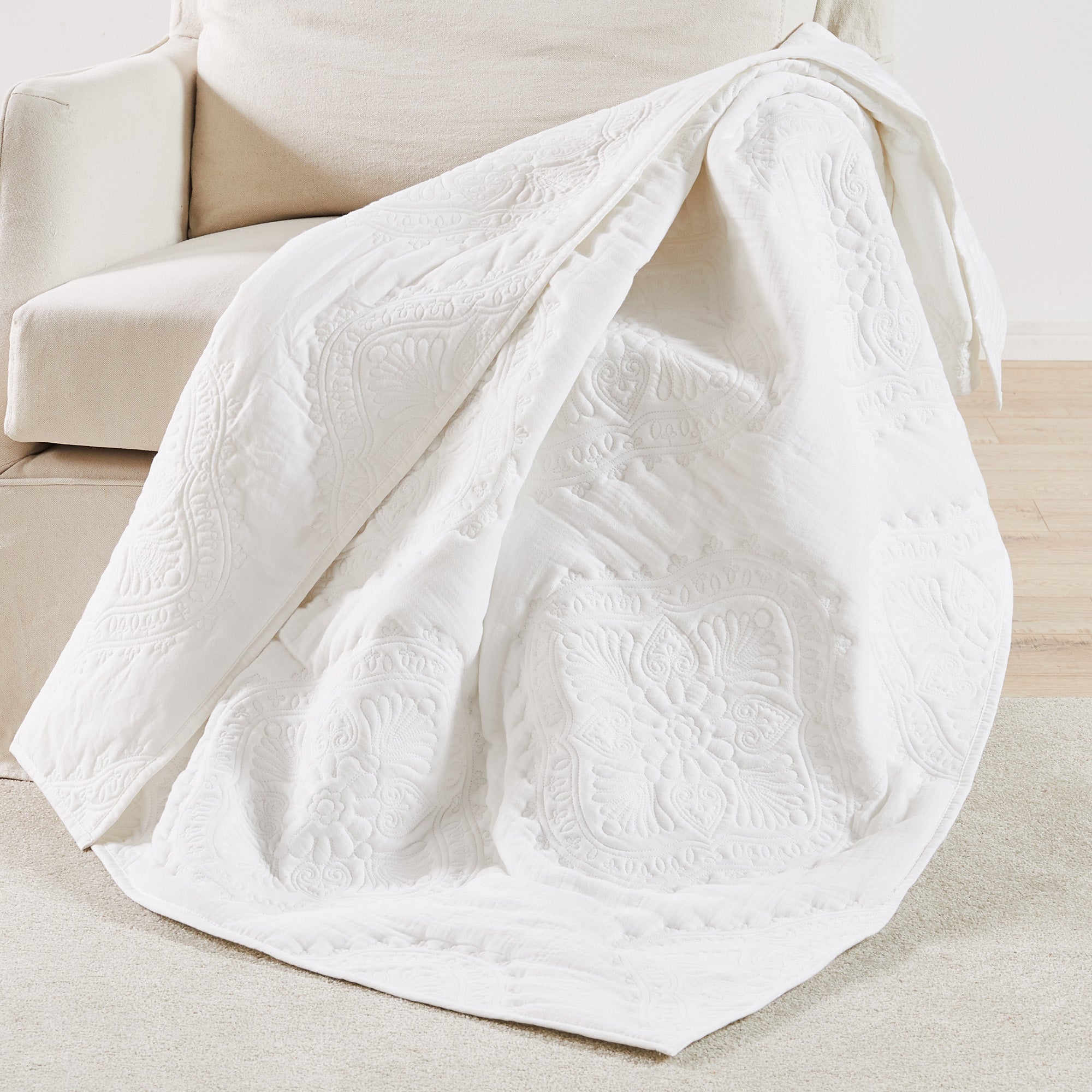 Levtex Home Muslin Stitch Quilted Throw Throws