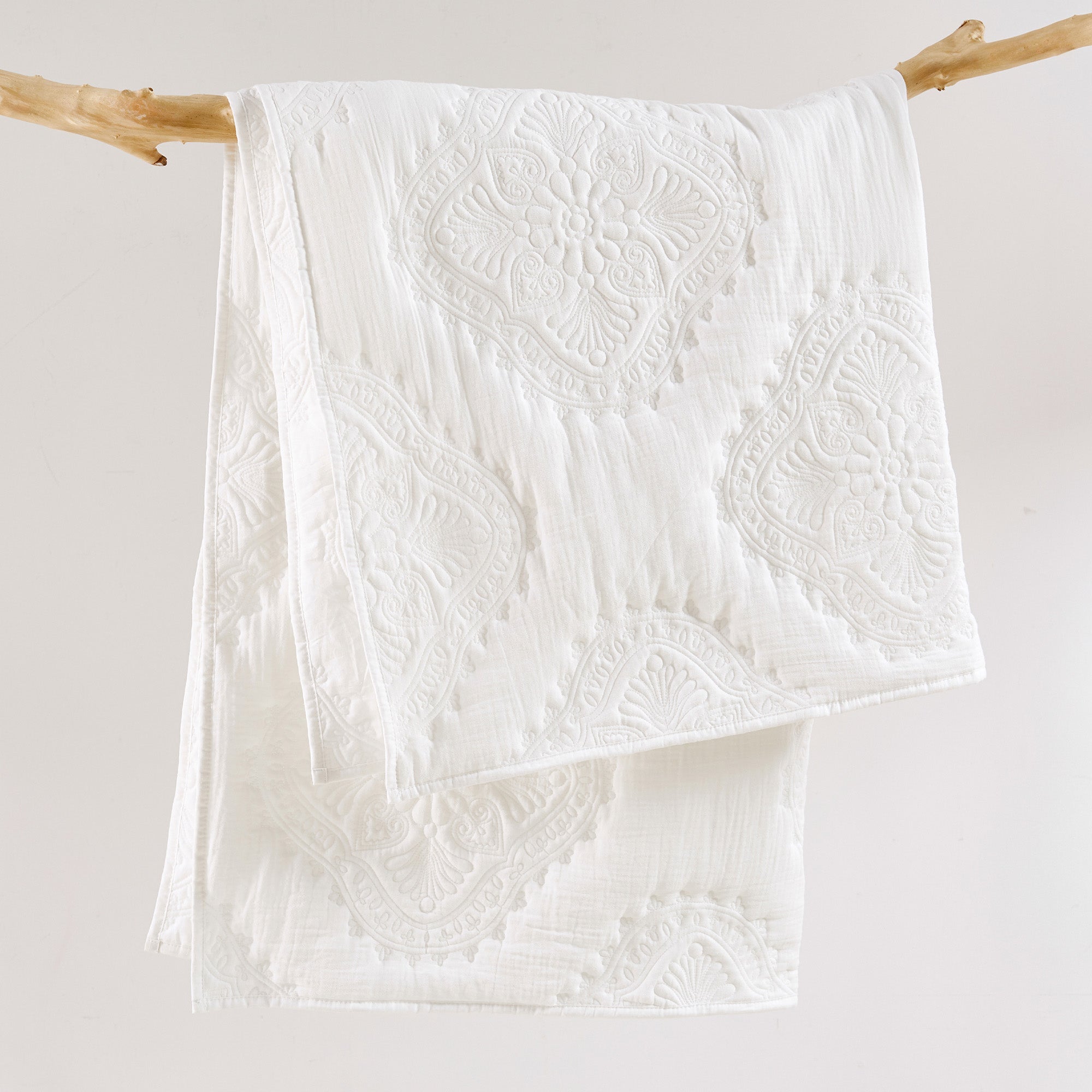 Levtex Home Muslin Stitch Quilted Throw Throws