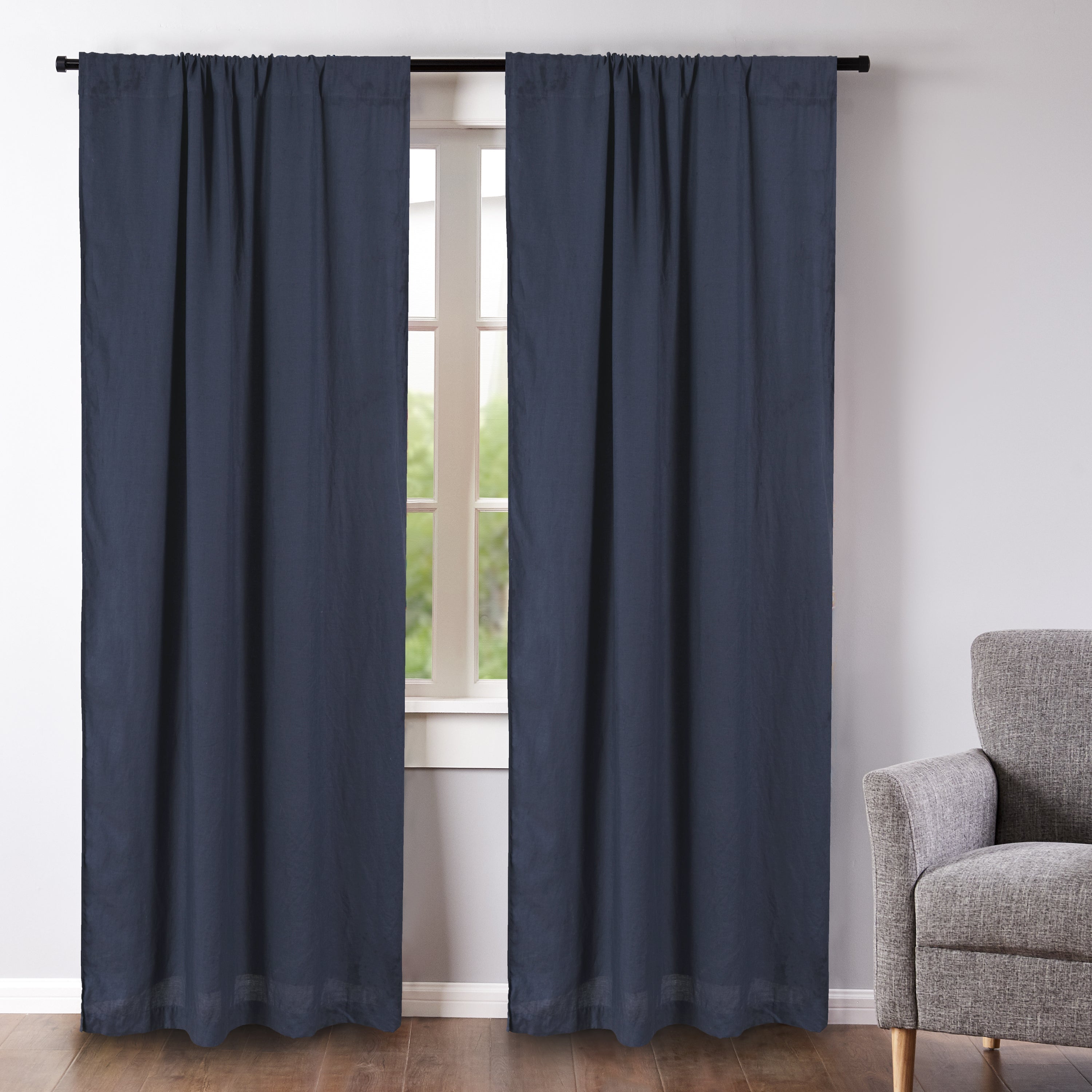 Levtex Home Washed Linen Drape Panel - Set of 2 Drapes