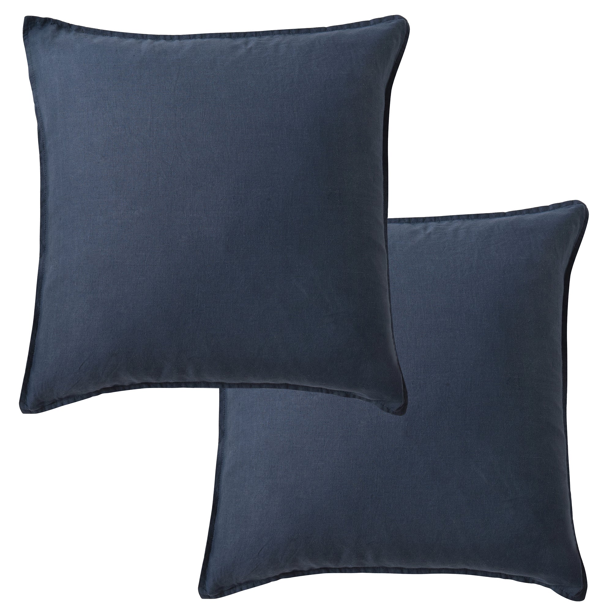 Levtex Home Washed Linen Square Pillow Cover- Set of 2 Decorative Pillows