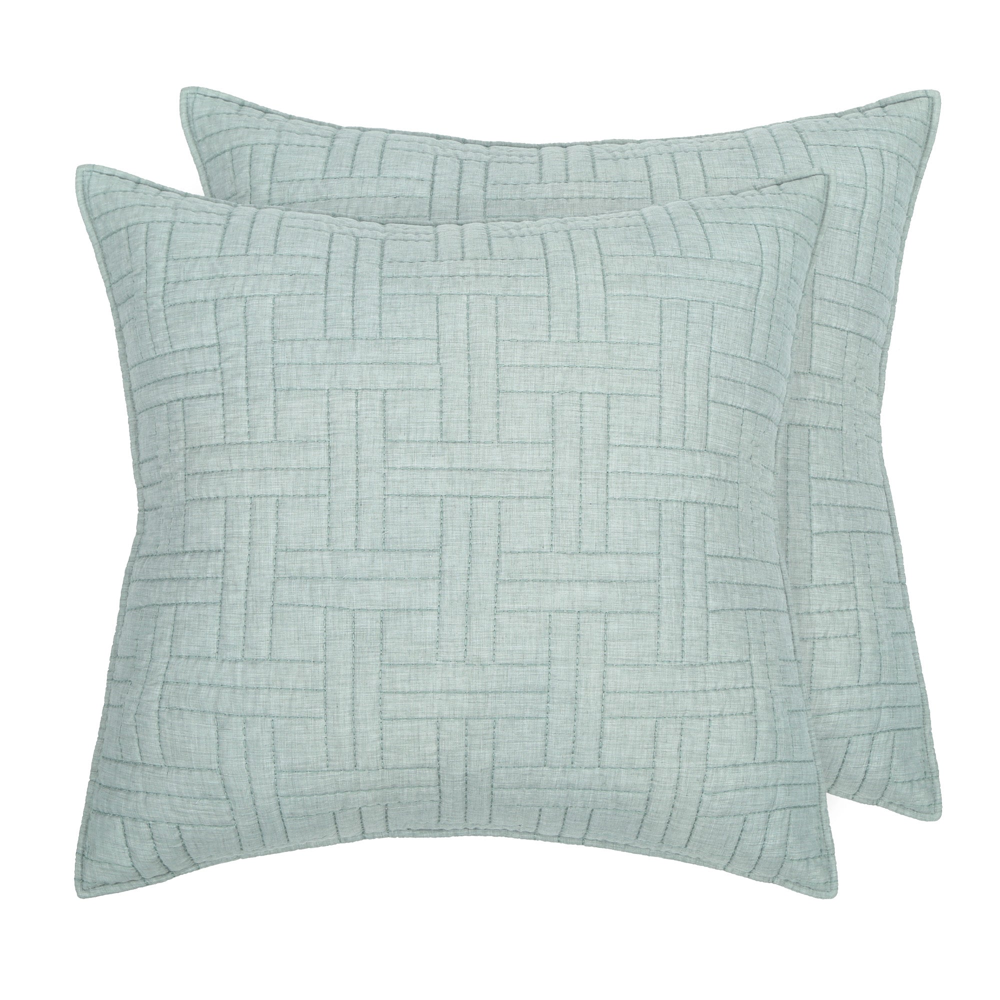Levtex Home Melange Stitch Euro Sham Set of 2 Euro Shams