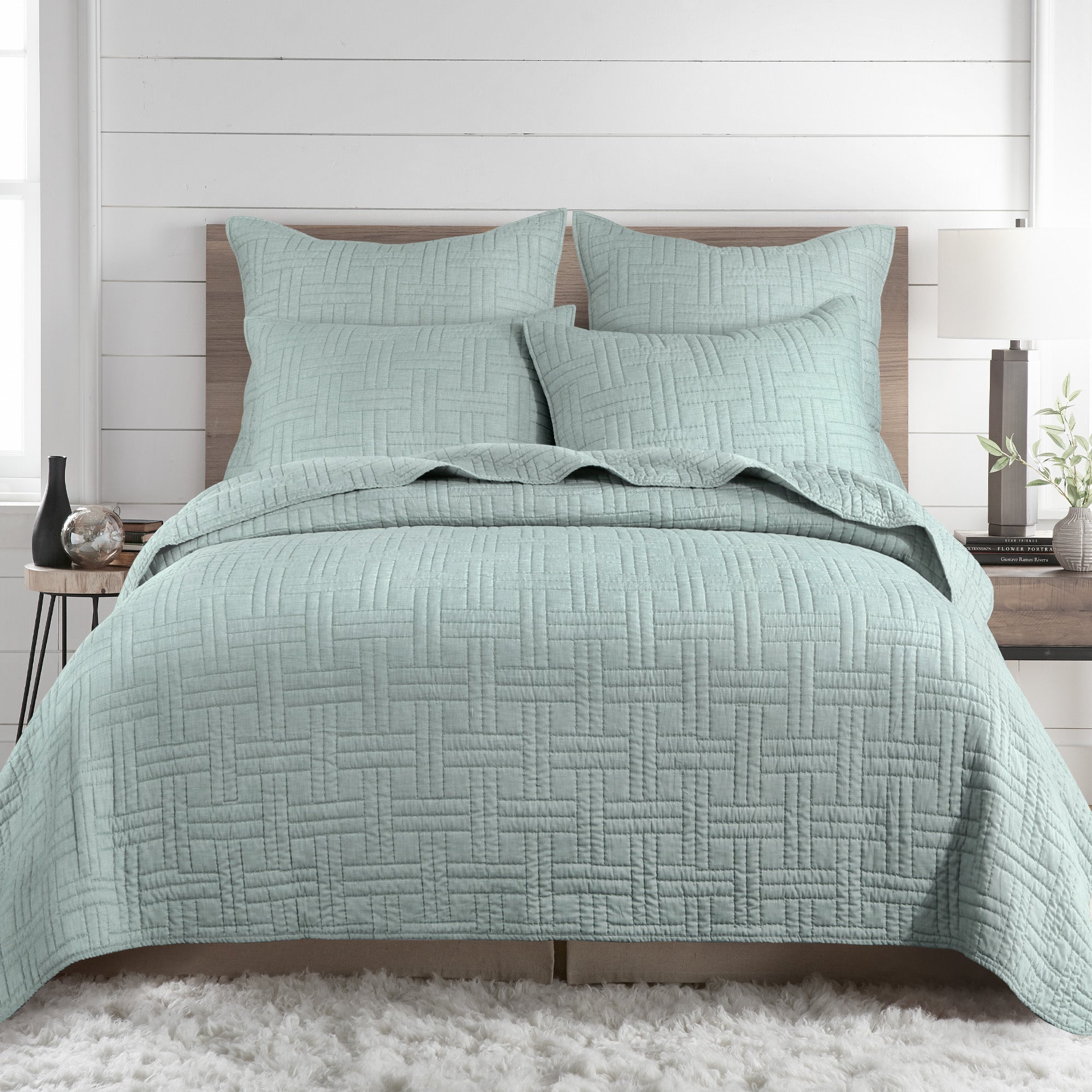Levtex Home Melange Stitch Euro Sham Set of 2 Euro Shams