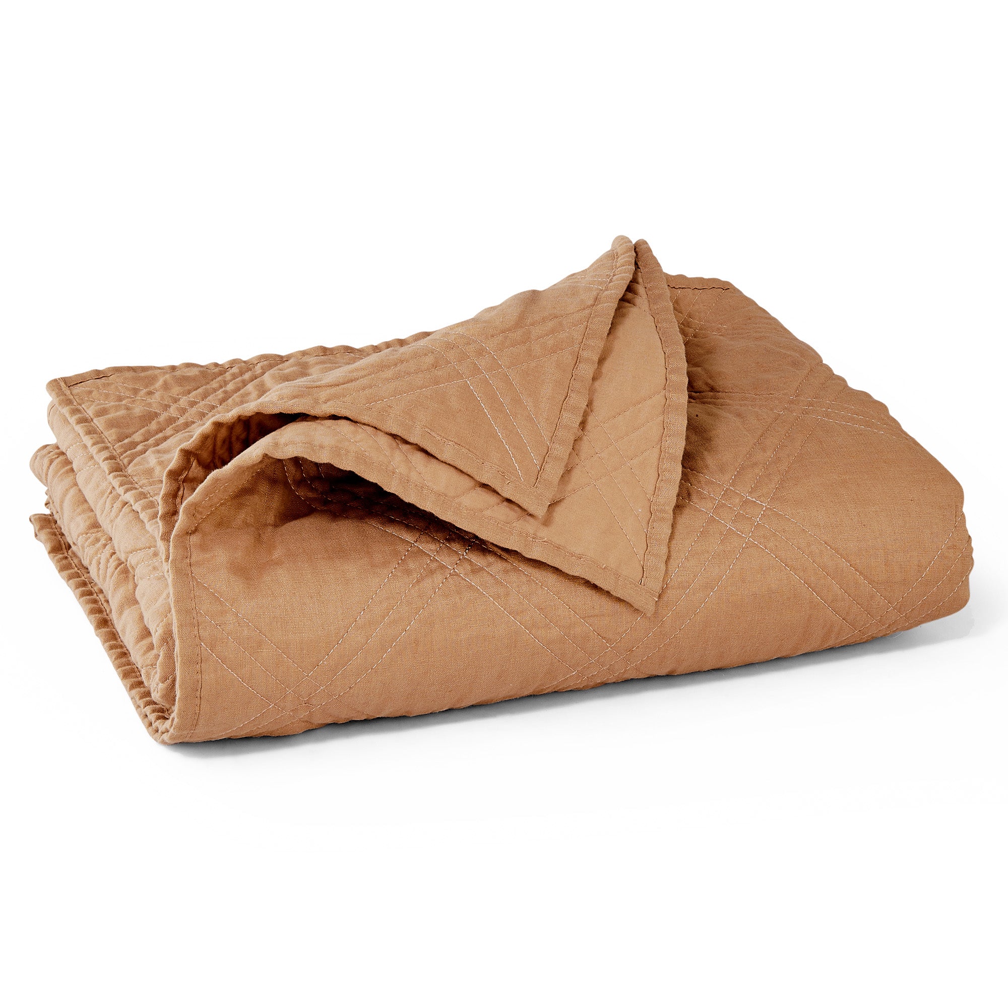 Washed Linen Quilted Throw