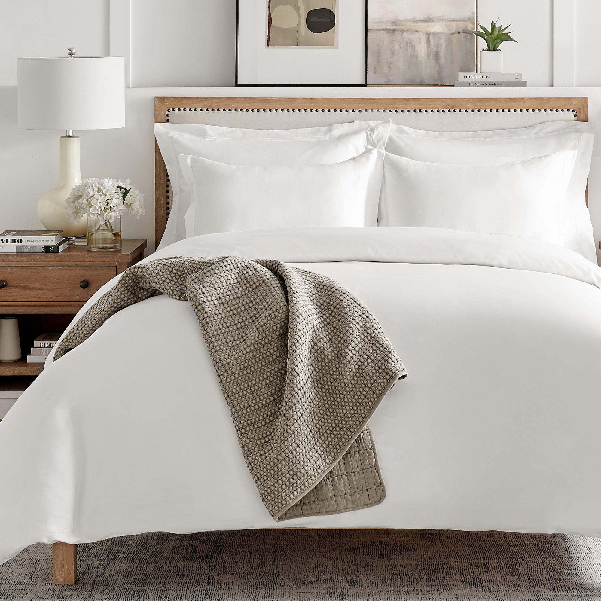 Levtex Home Sateen White Duvet Cover Set Duvets