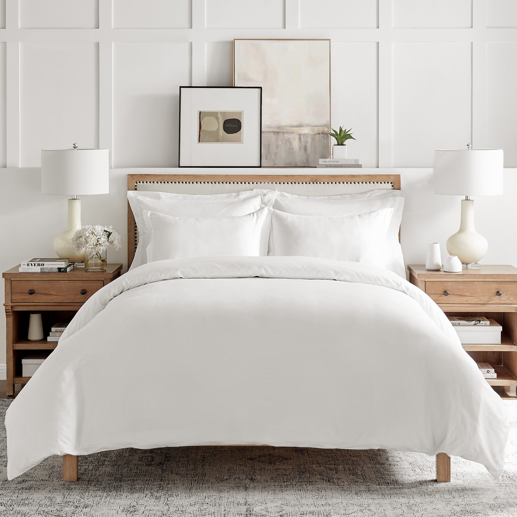 Levtex Home Sateen White Duvet Cover Set Duvets