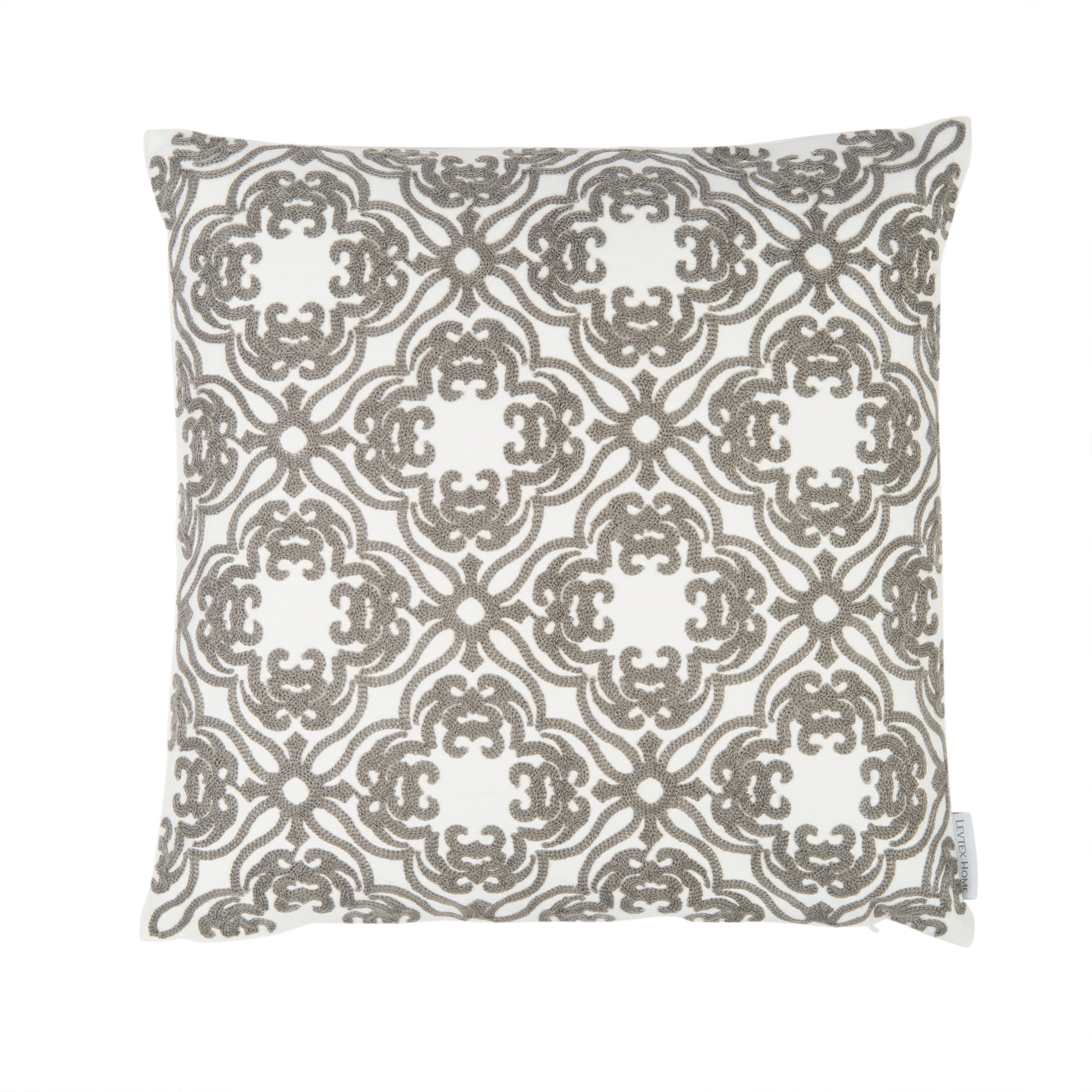 Levtex Home Mockingbird Grey Towel Stitch Decorative Pillows