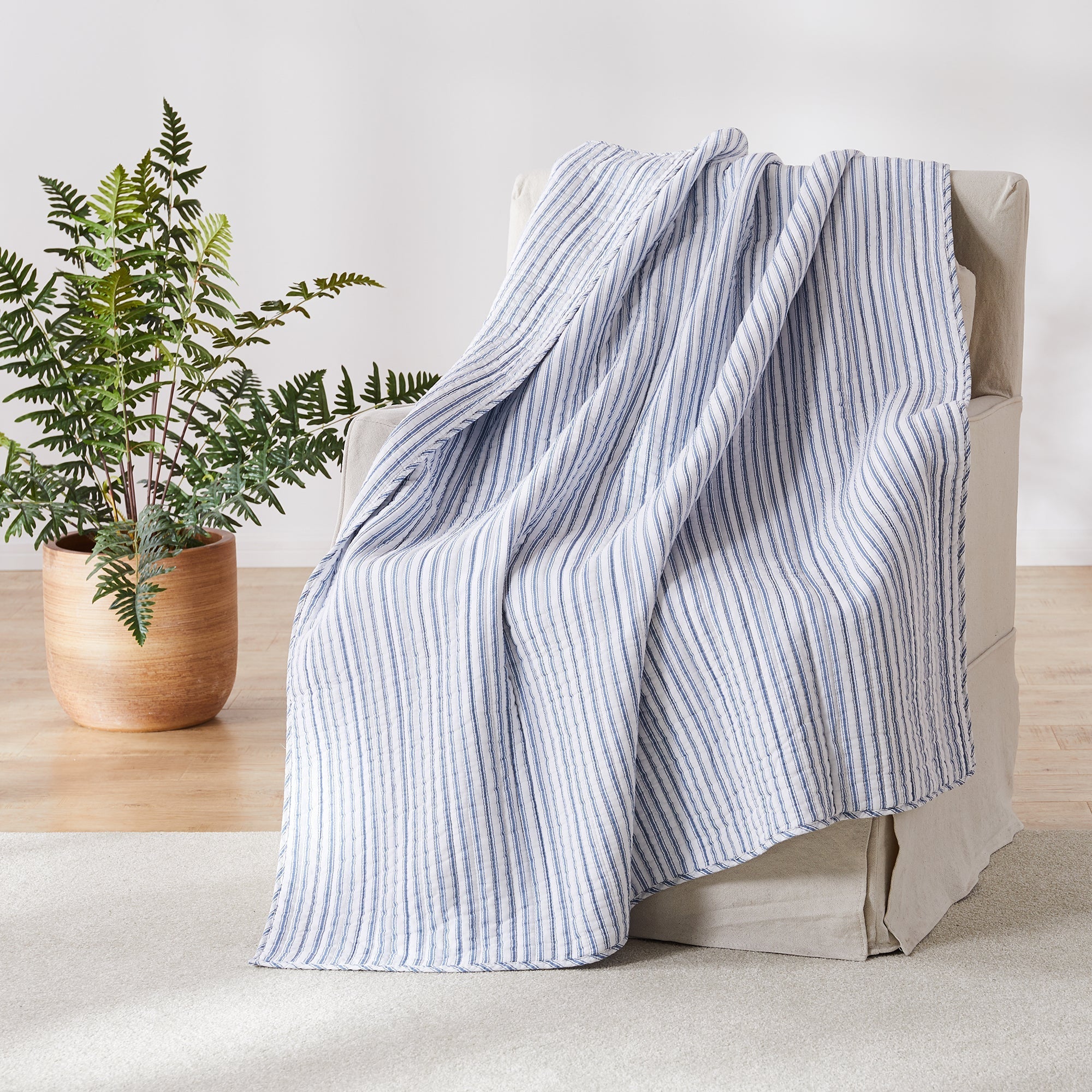 Levtex Home Tobago Stripe Quilted Throw Throws