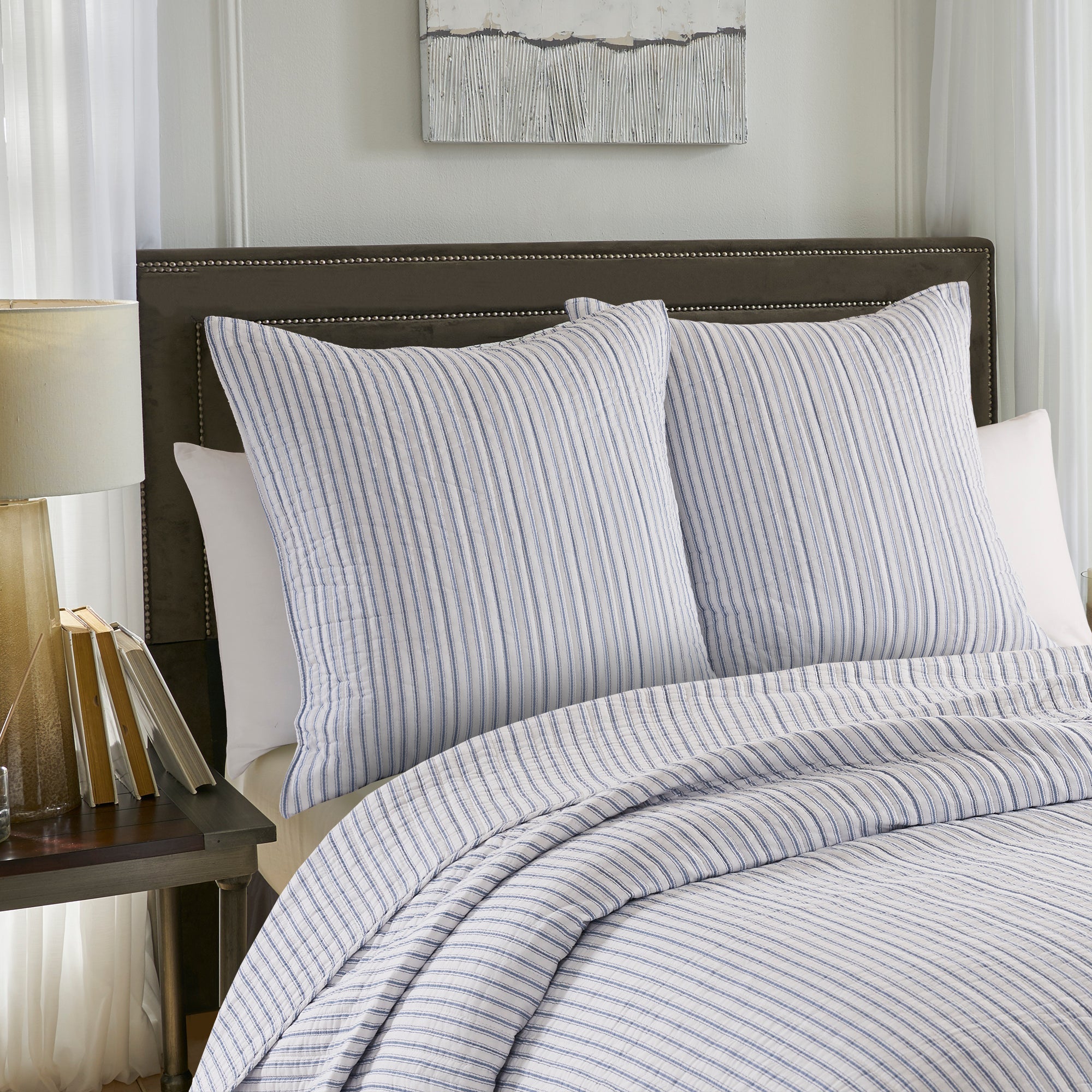 Levtex Home Tobago Stripe Euro Sham Set of 2 Euro Shams