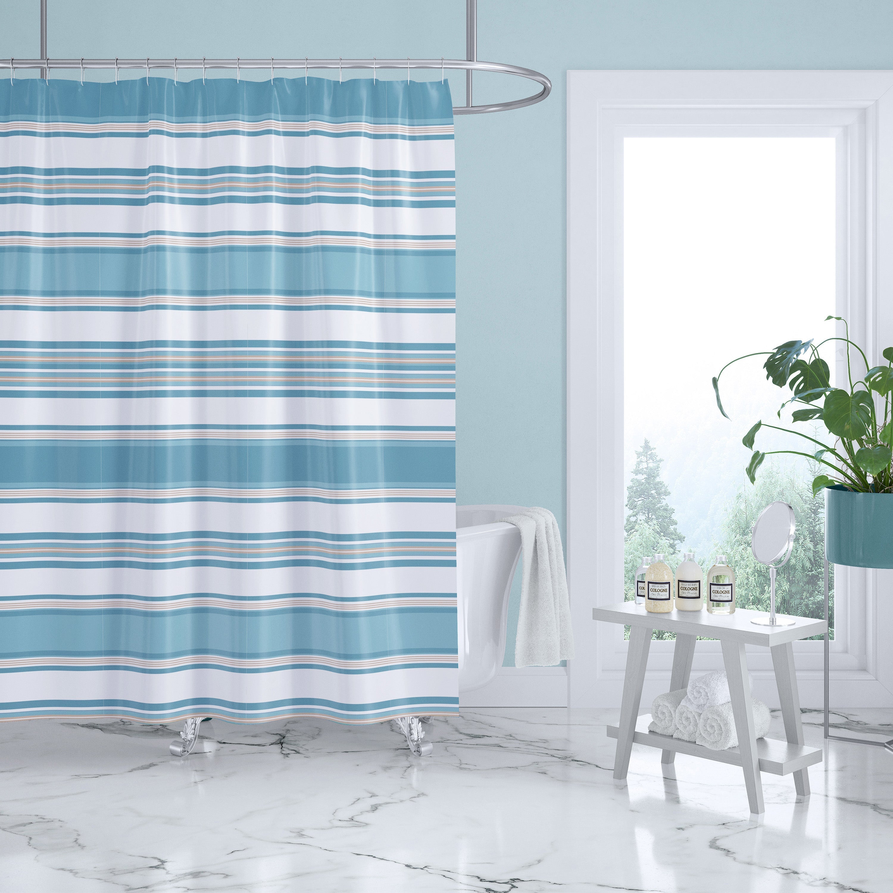 Levtex Home Blue Maui Shower Curtain Shower Curtains