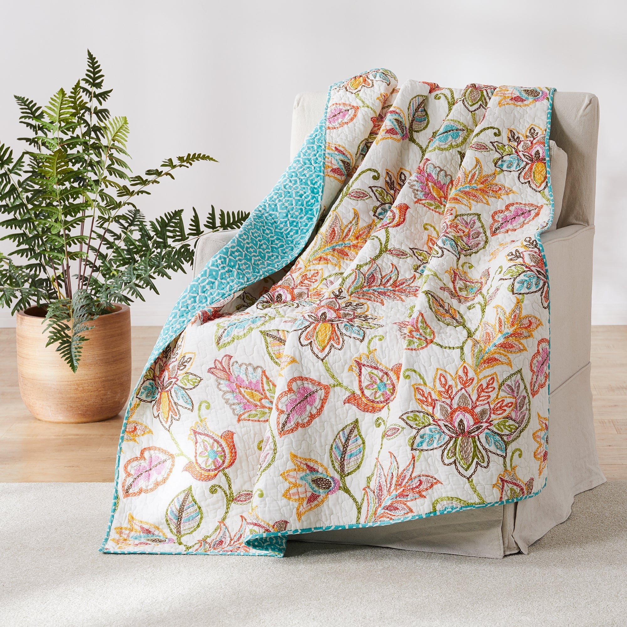 Levtex Home Sophia Quilted Throw Throws