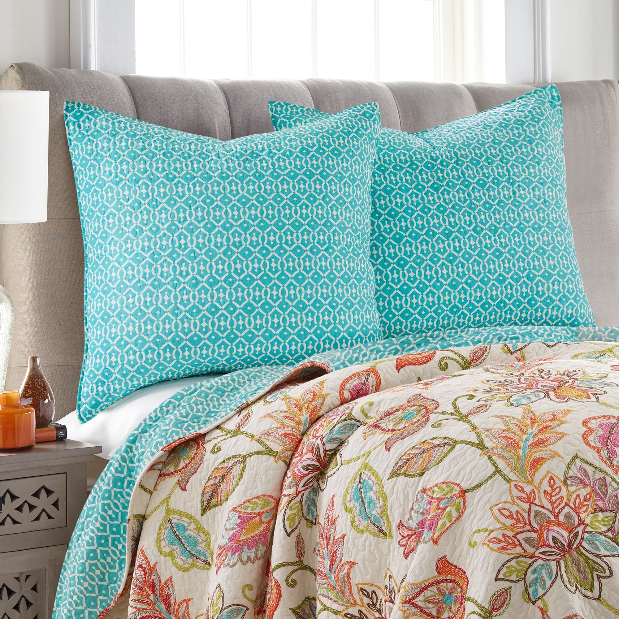 Levtex Home Sophia Neutral Euro Shams Set of 2 Euro Shams