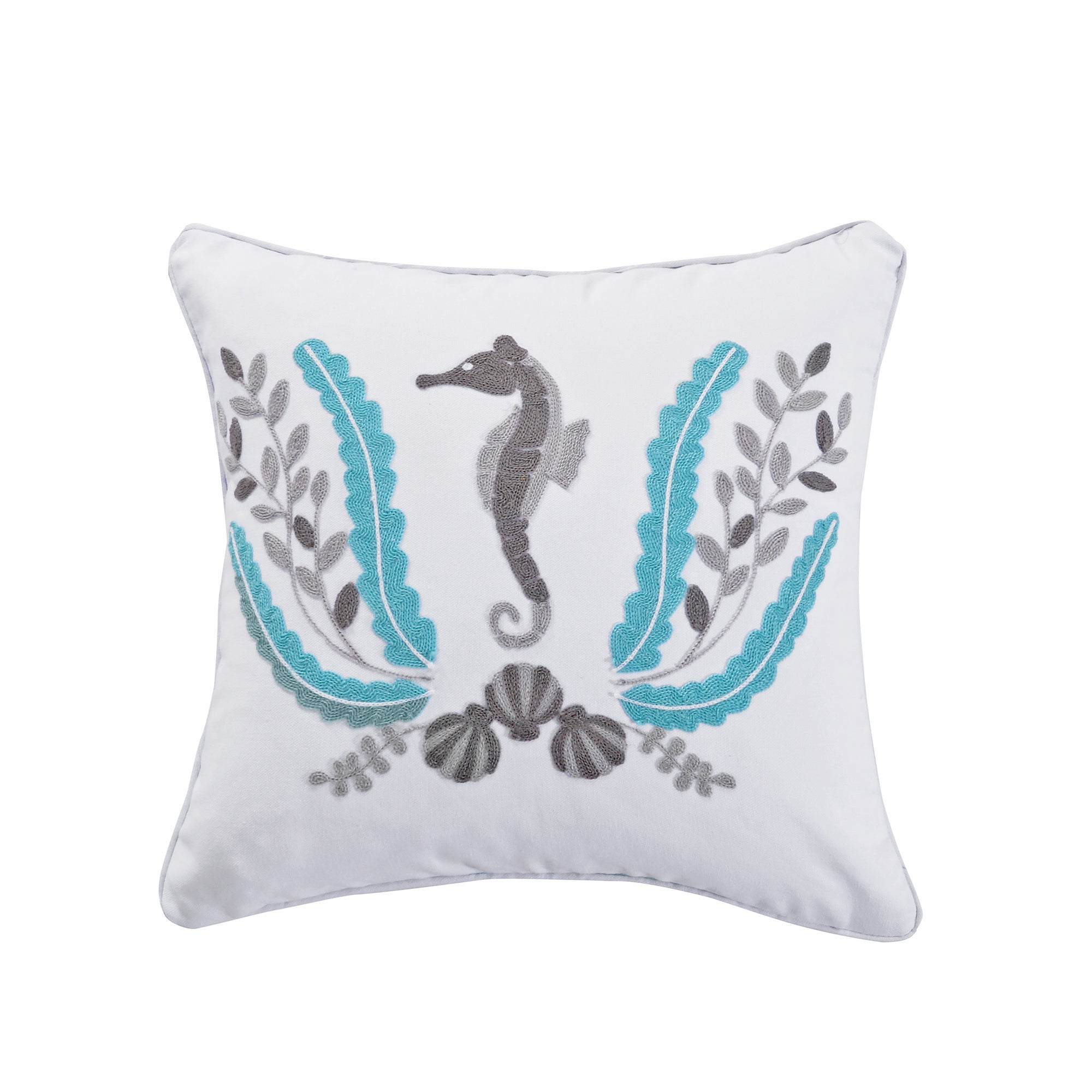 Nantucket Seahorse Pillow