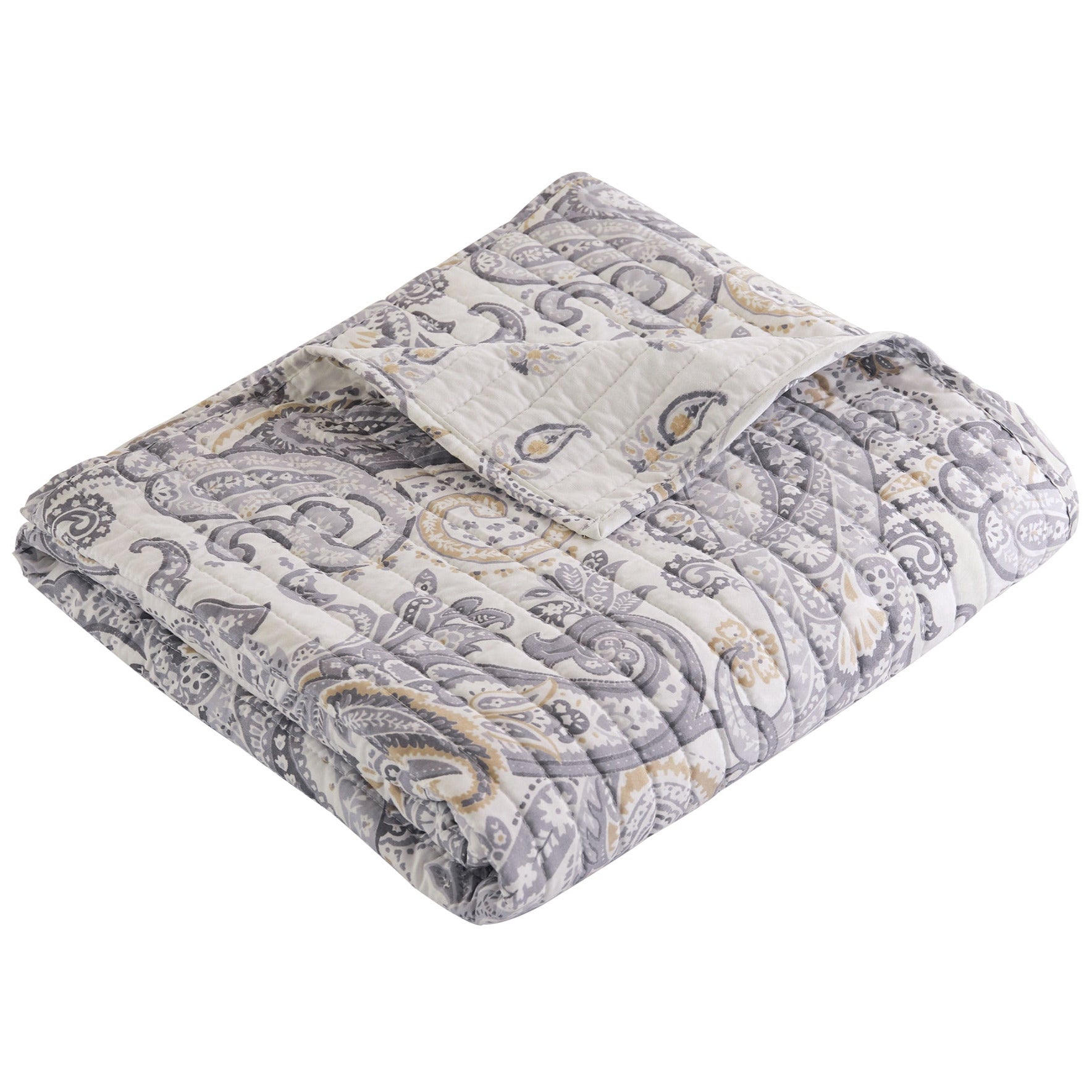 Levtex Home Maribelle Neutral Quilted Throw Throws