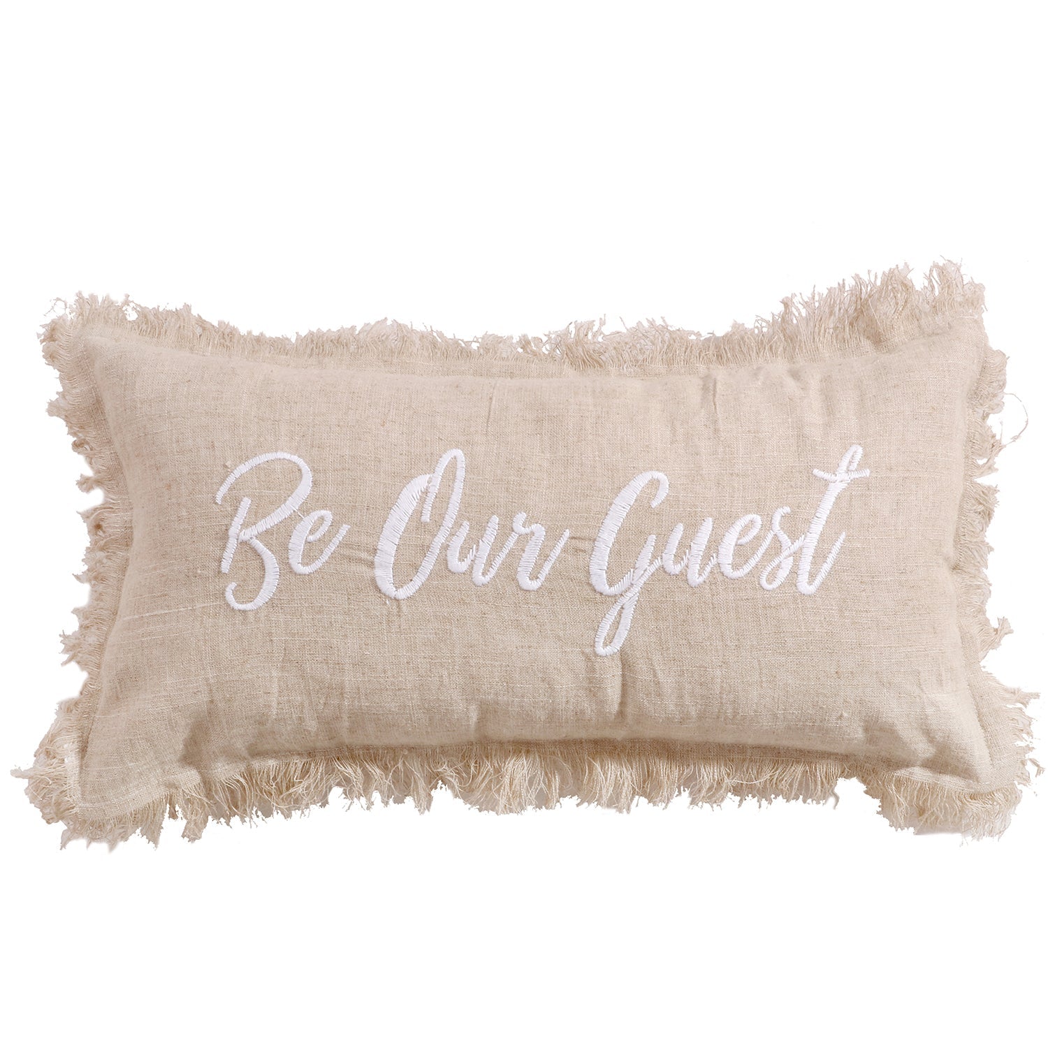 Levtex Home Pembroke Spa Be Our Guest Burlap Pillow Decorative Pillows