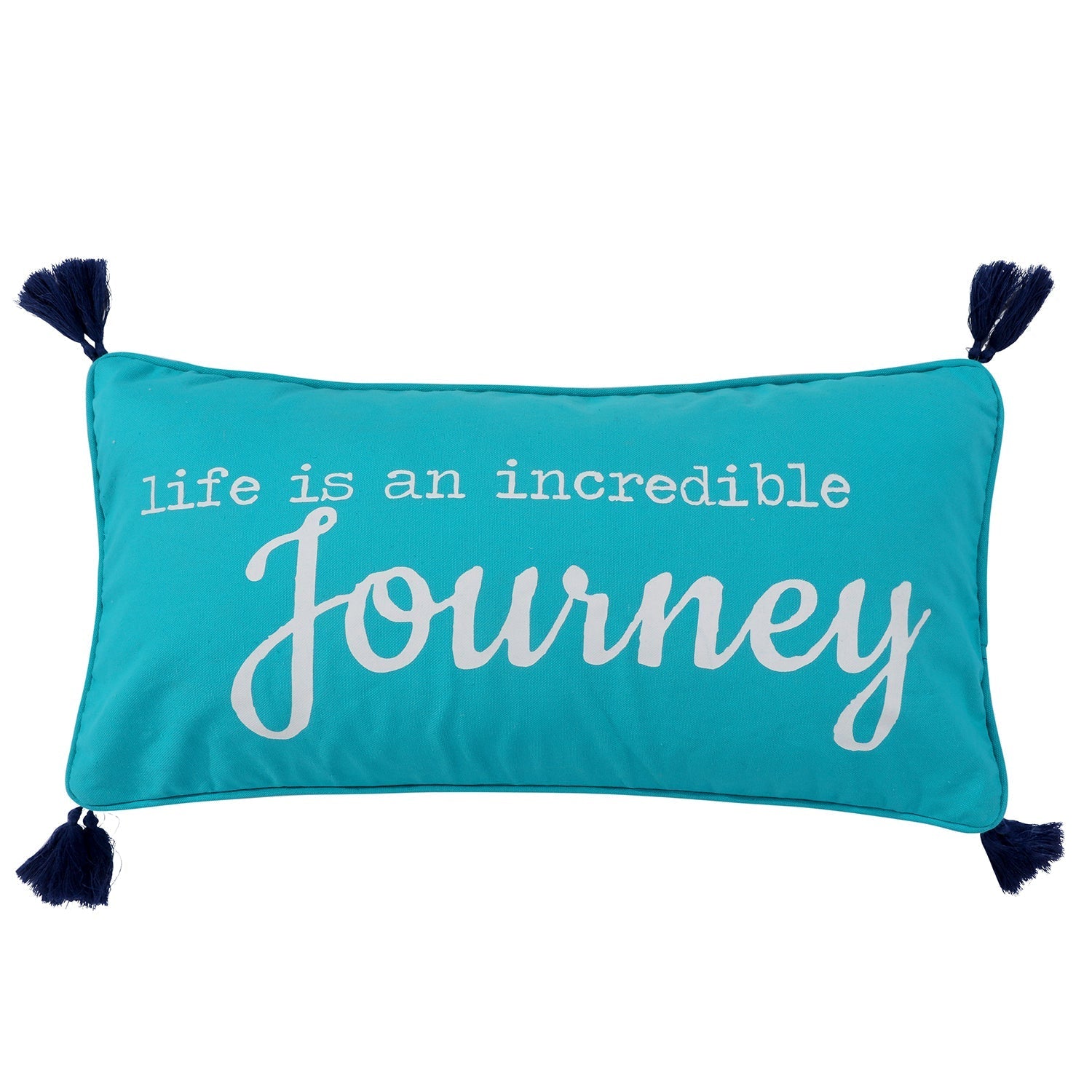 Chandra Teal Journey Tassel Pillow