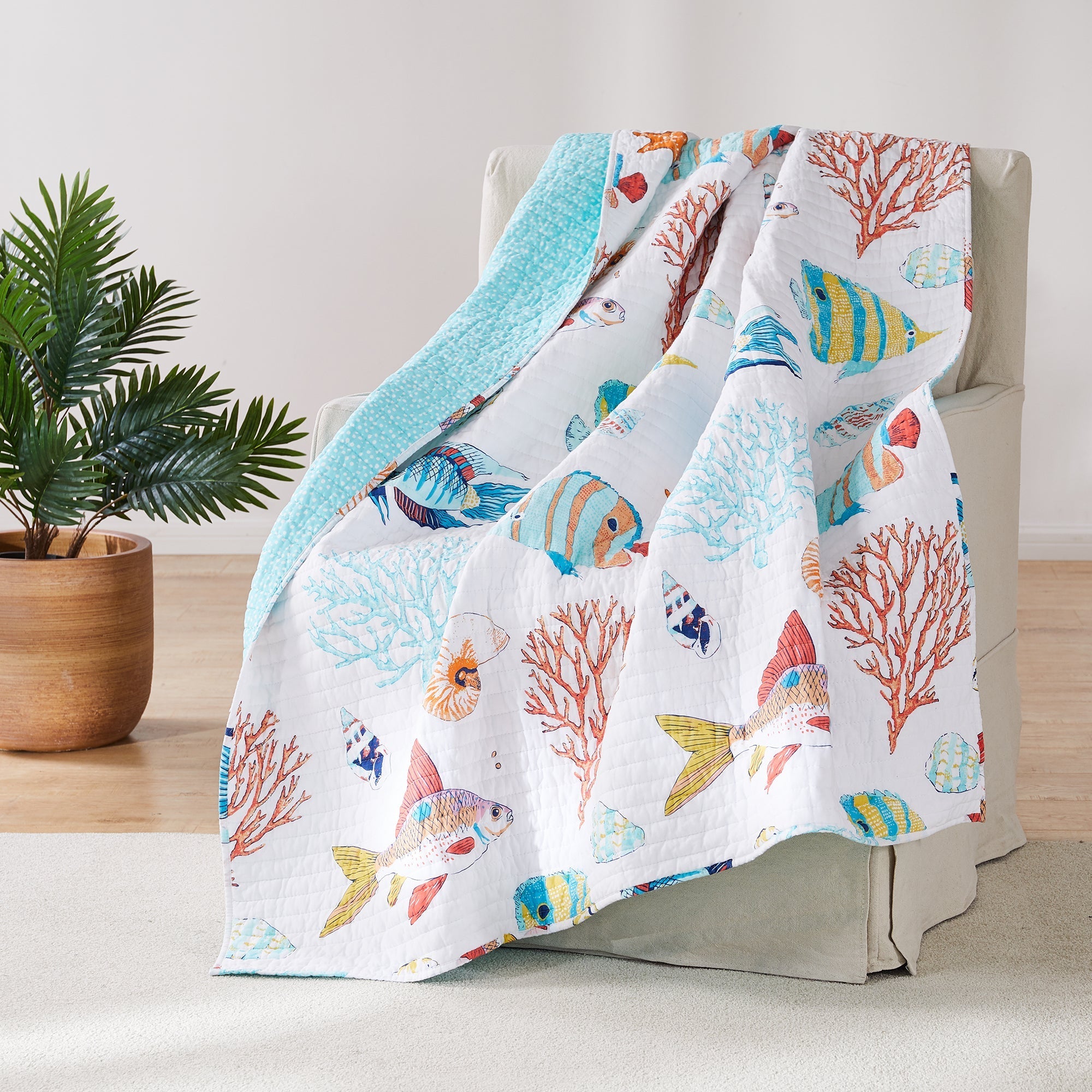 Levtex Home Barrier Reef Quilted Throw Throws