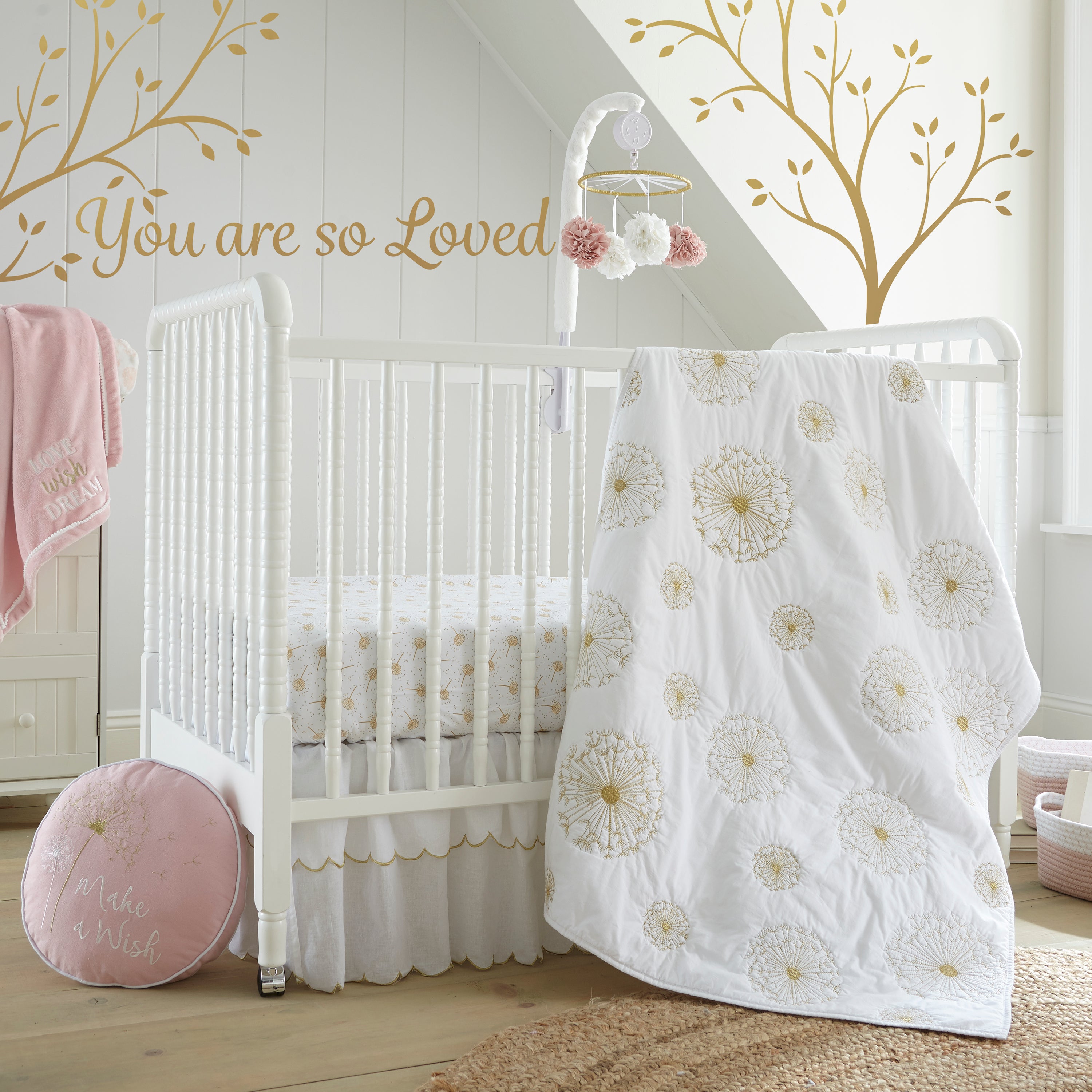 Levtex Home Pink White Rope Storage 2pk Nursery Storage