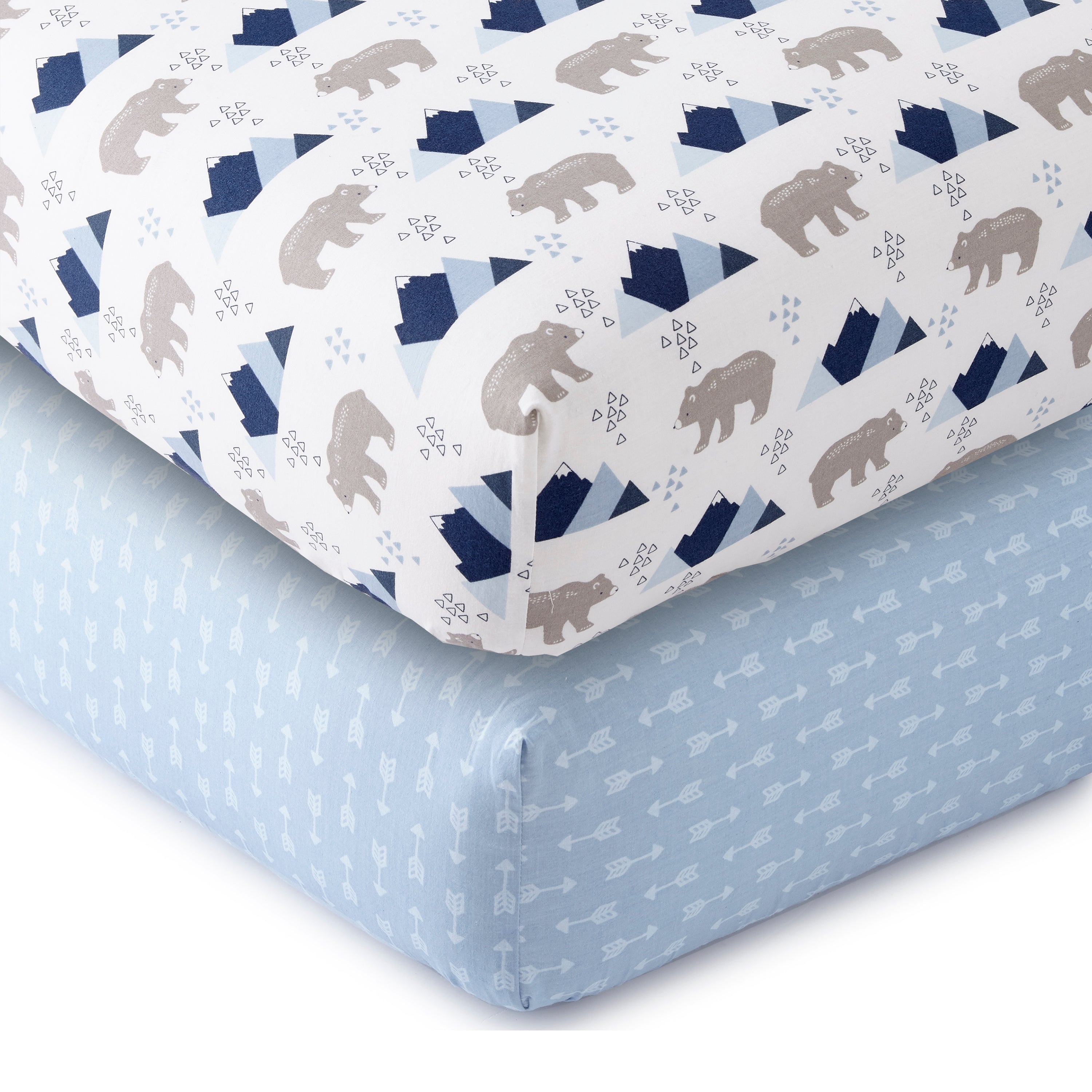 Levtex Home Trail Mix Cotton Crib Fitted Sheet - set of 2 Crib Fitted Sheets