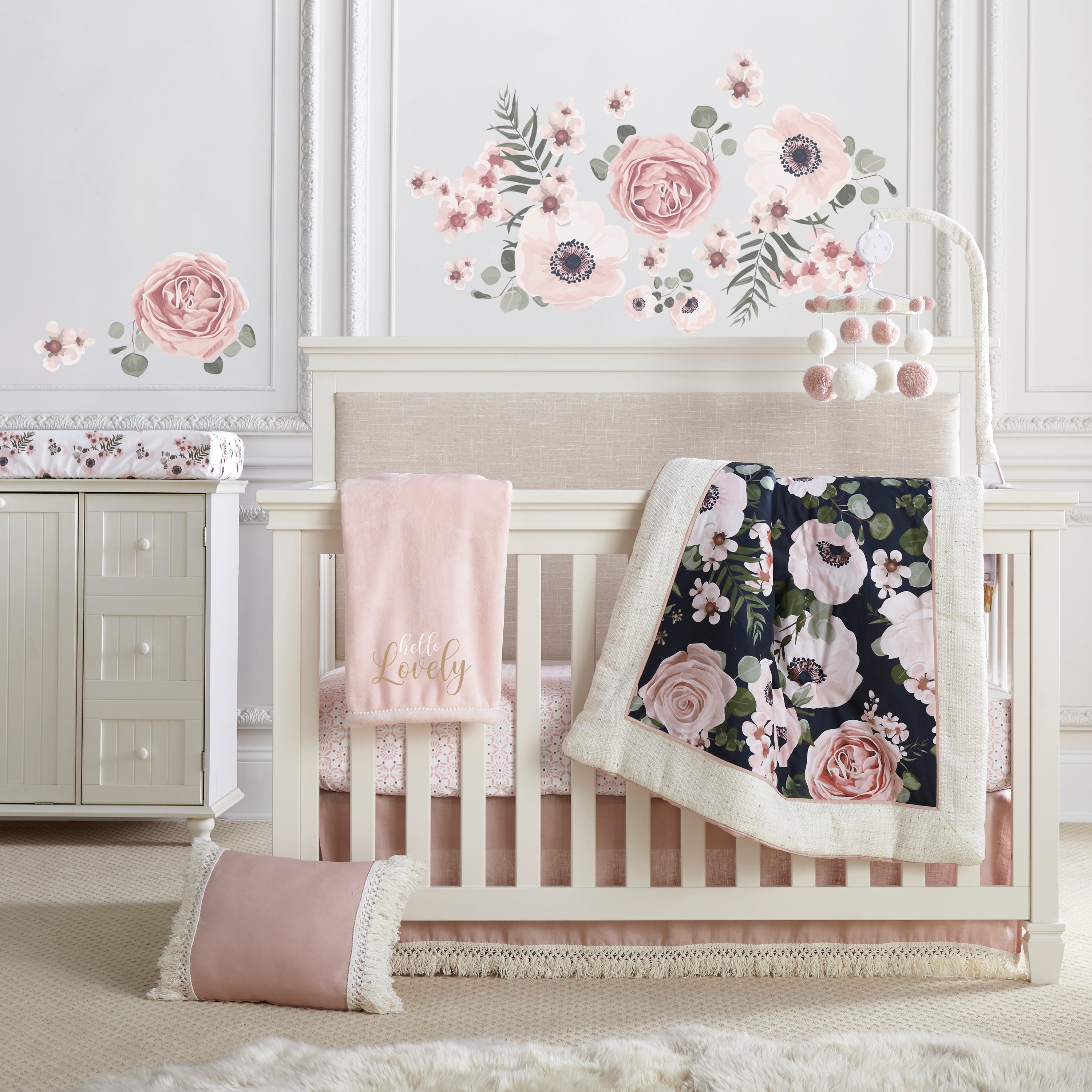 Levtex Home Fiori 4PC Crib Bedding Set Crib Bedding Sets