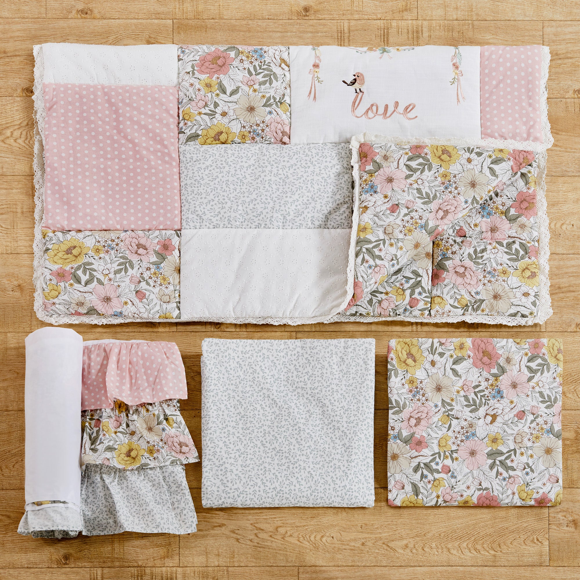 Levtex Home Patch Garden 4PC Crib Bedding Set Crib Bedding Sets