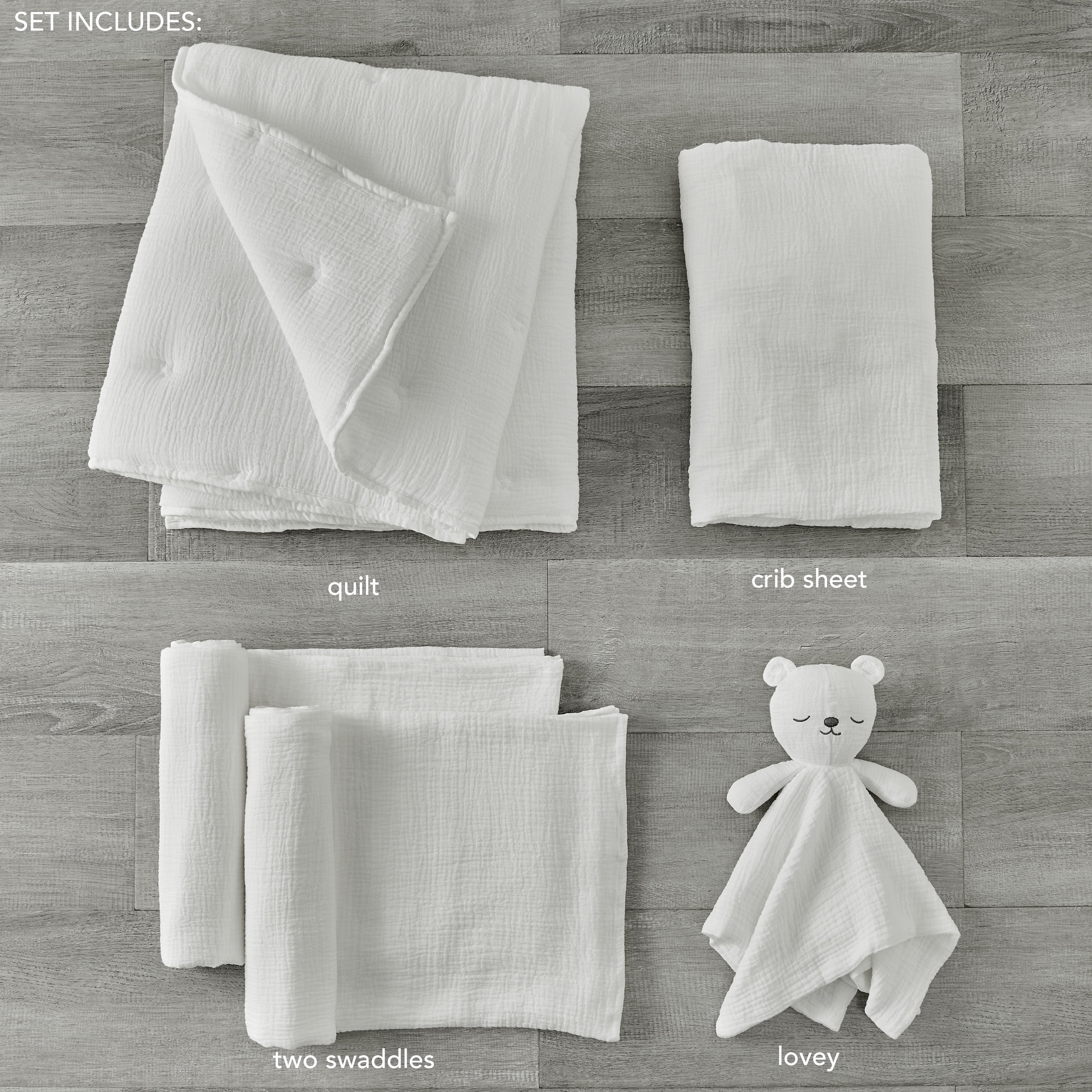 Levtex Home Cloud Muslin 5pc Bedding Set Crib Bedding Sets