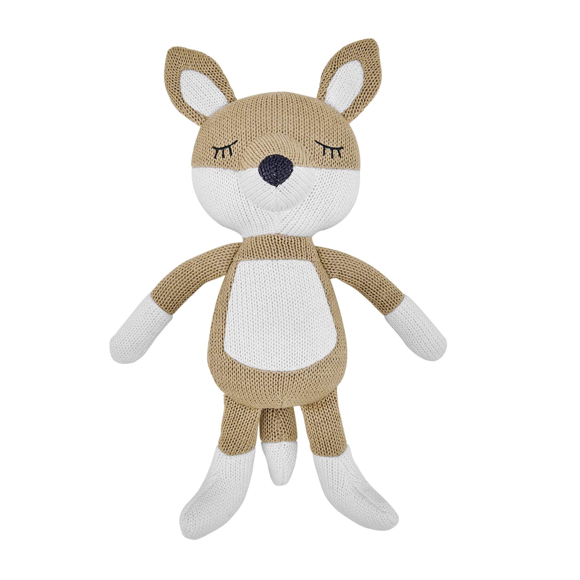 Levtex Home Mills Waffle Taupe Fox Plush Baby Plush Toys