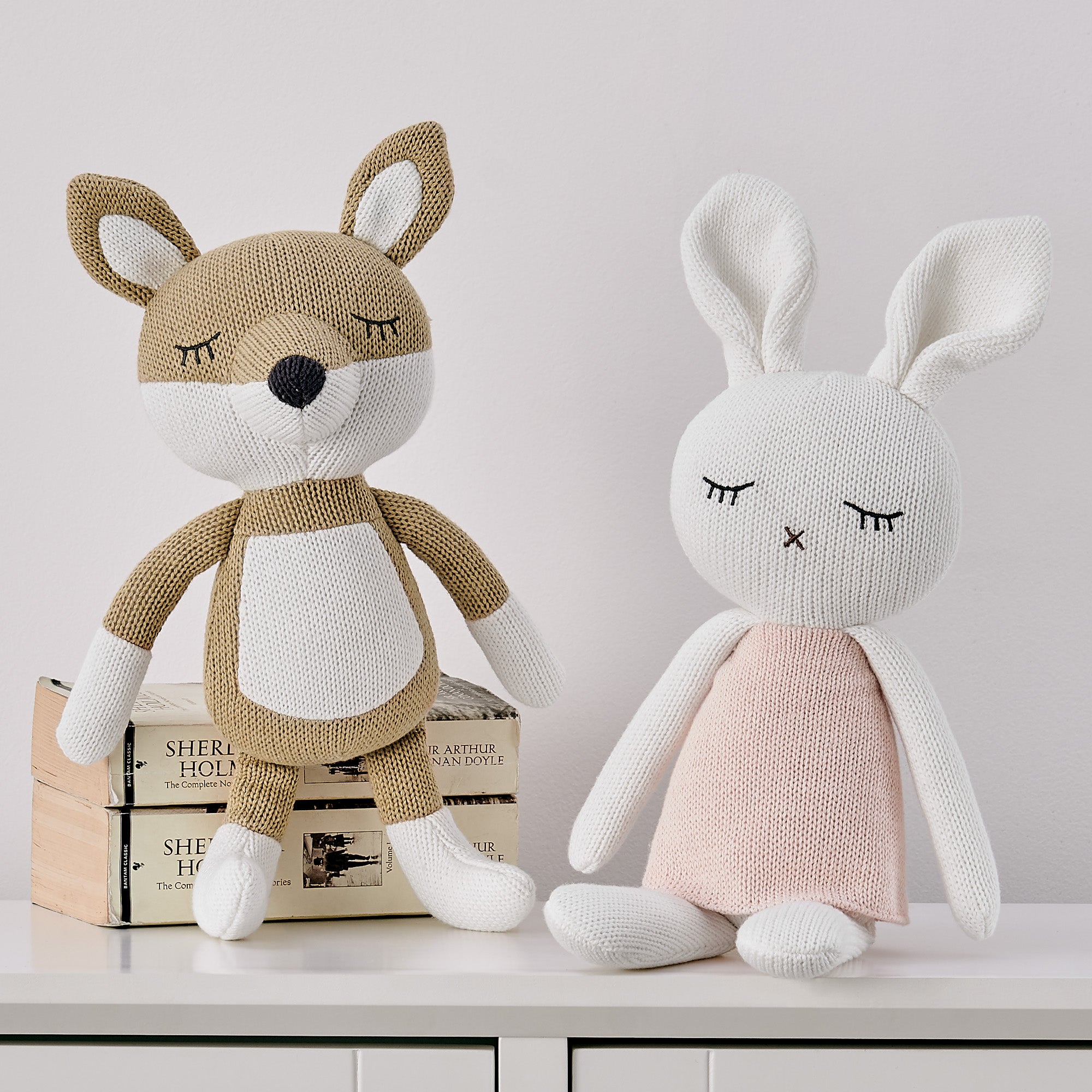 Levtex Home Mills Waffle Taupe Fox Plush Baby Plush Toys