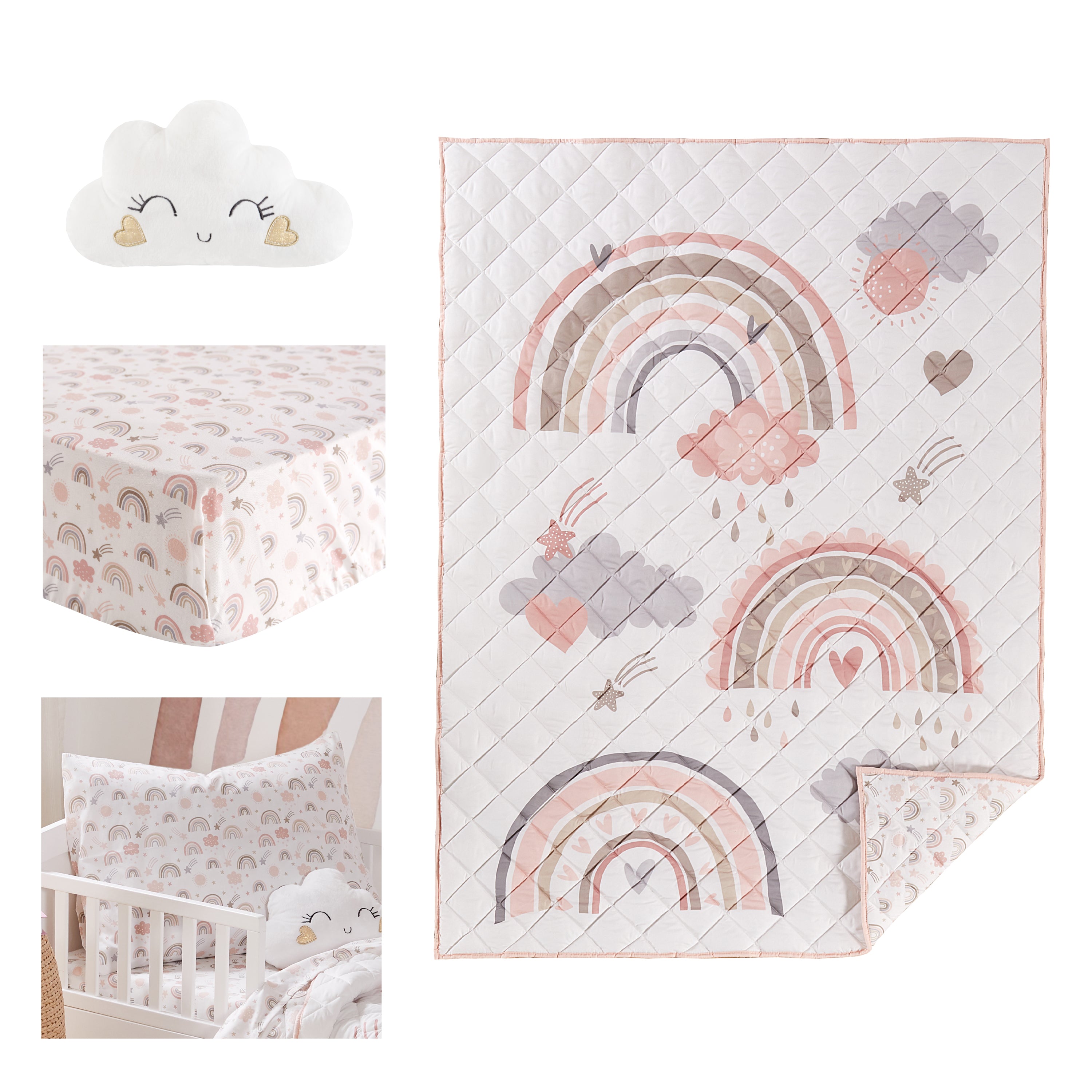 Levtex Home Rainbow Dreams 5-Piece Toddler Bedding Set Toddler Sets