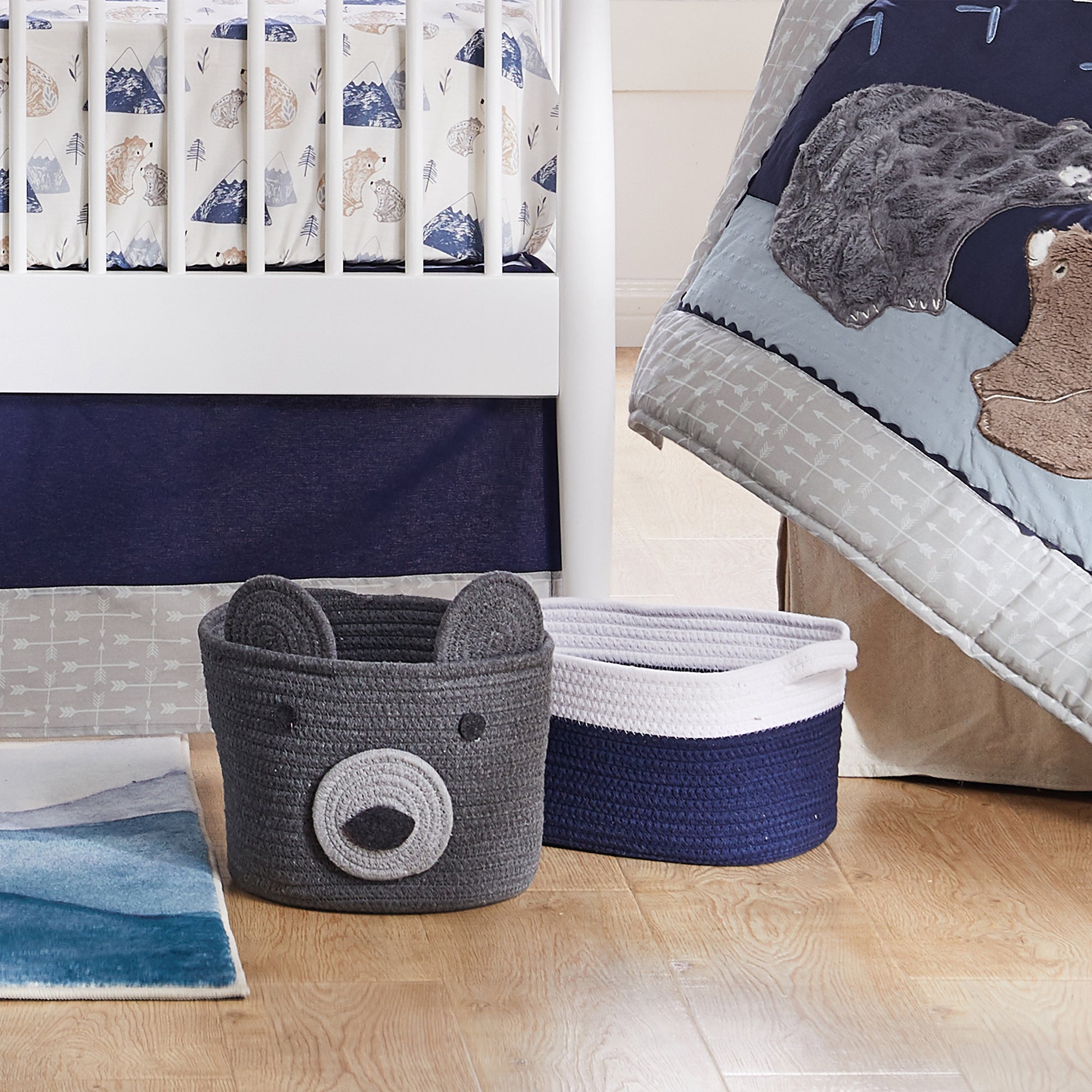 Levtex Home Grey Bear Rope Storage Nursery Storage
