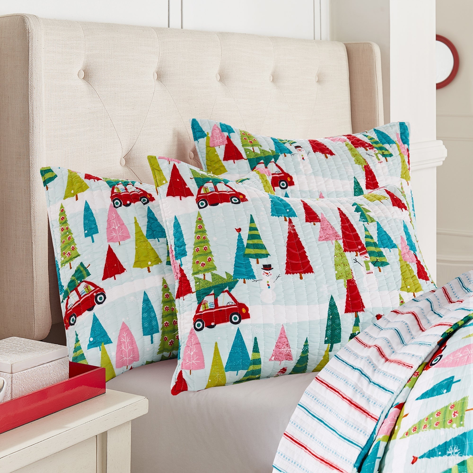 Levtex Home Merry & Bright Holly Jolly Shams Shams