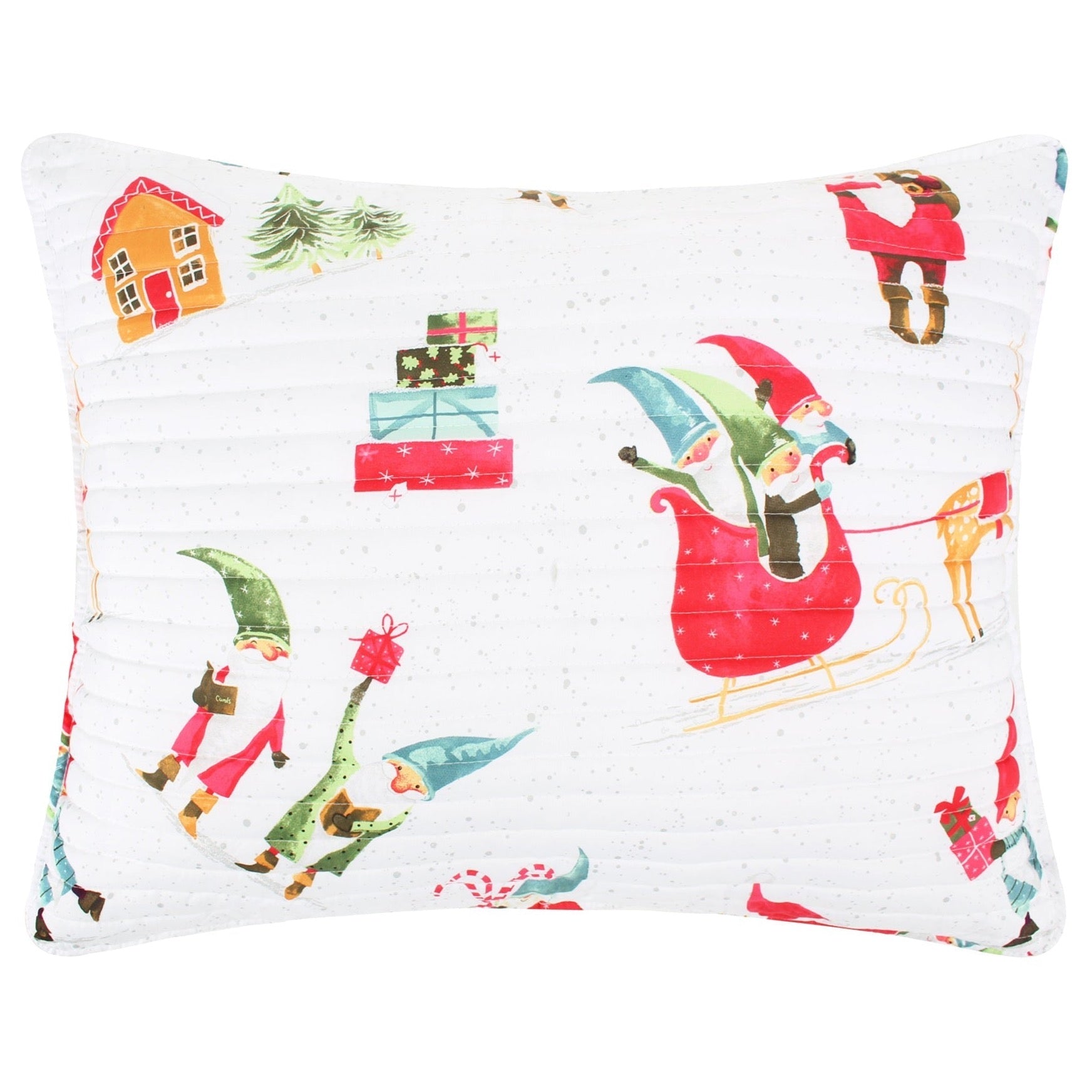 Levtex Home Gnome for the Holidays White King Sham Shams