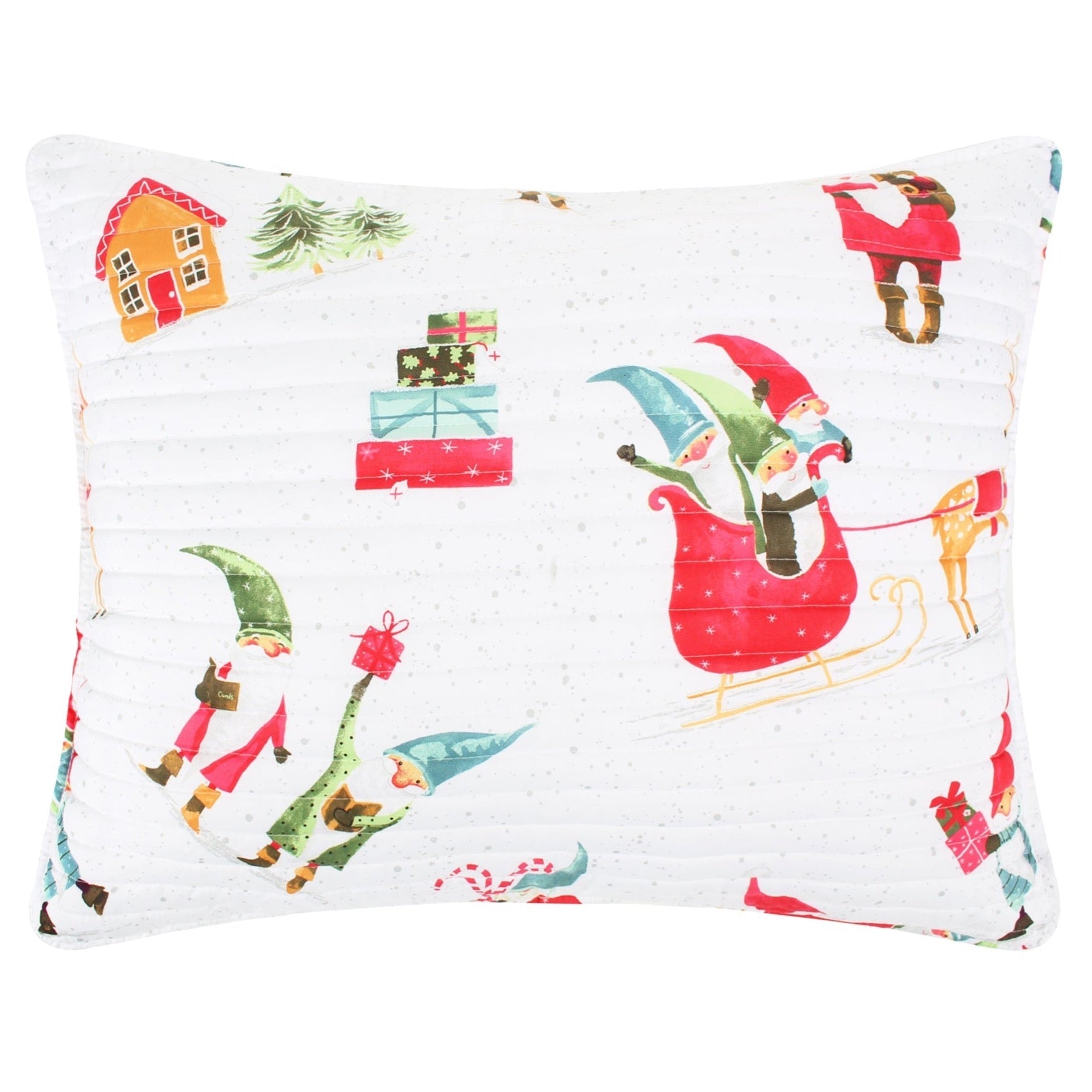 Levtex Home Gnome for the Holidays White Standard Sham Shams