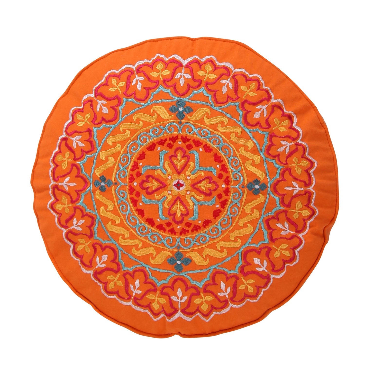 Levtex Home Mackenzie Round Orange Pillow Decorative Pillows
