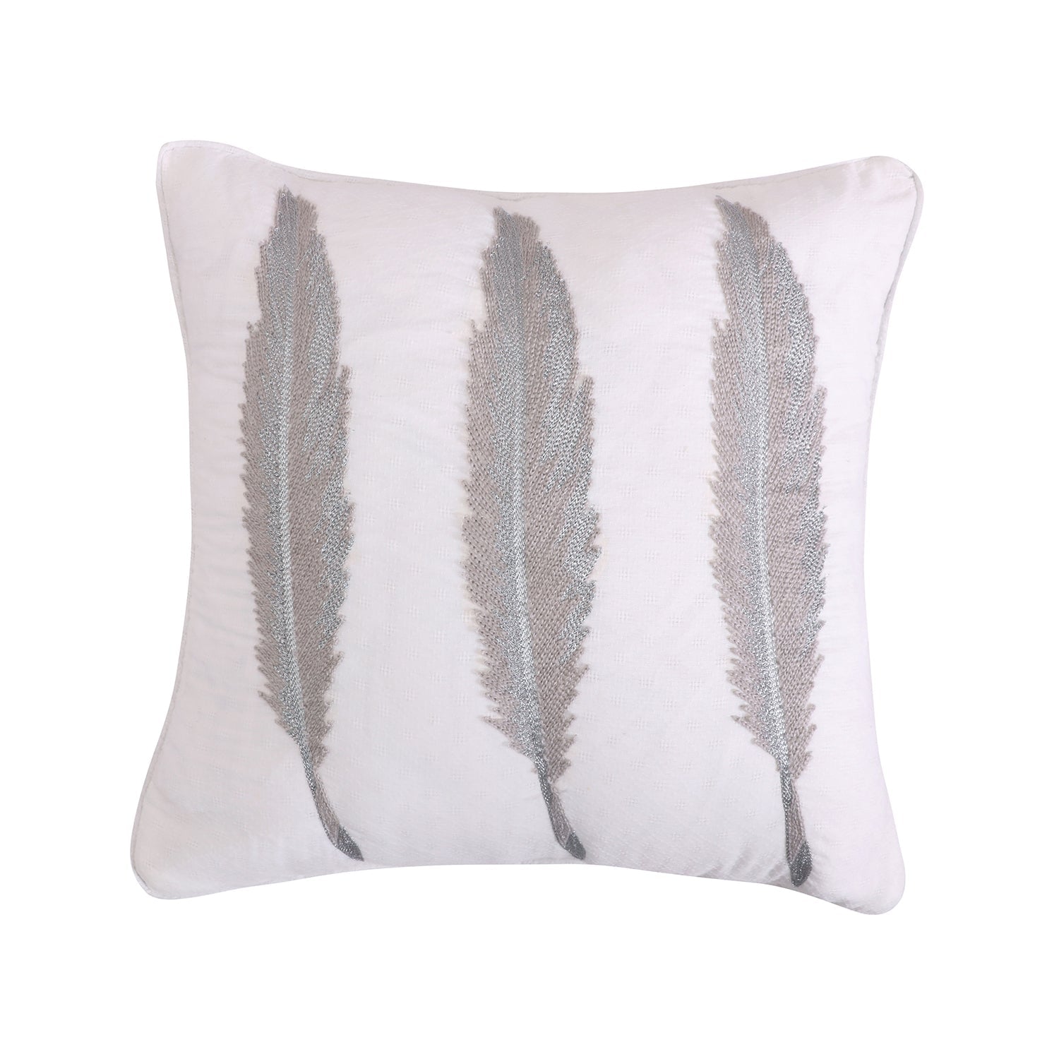 Levtex Home Mirage Silver Feathers Pillow Decorative Pillows