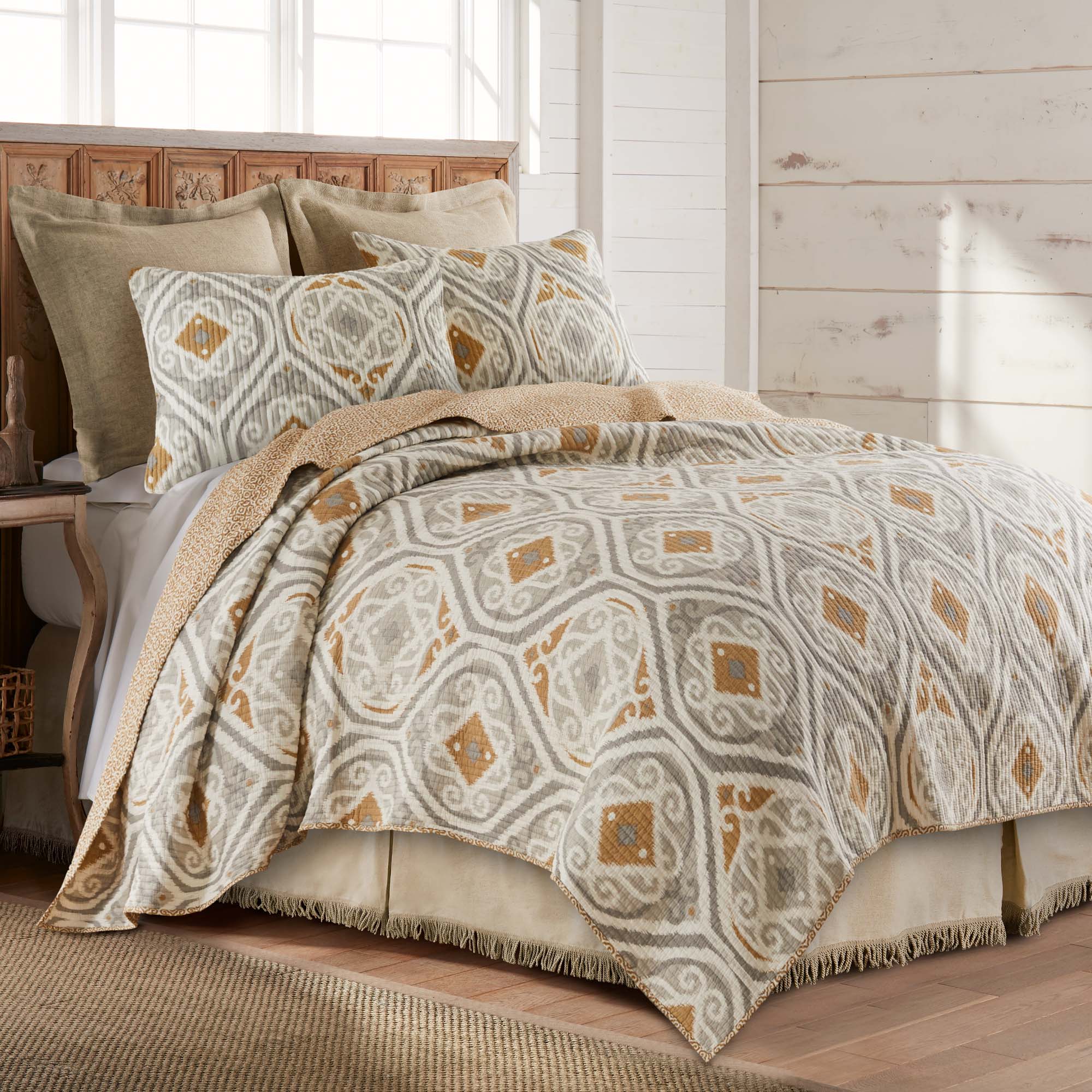 Levtex Home Nina Hessian Tassel Dust Ruffle Dust Ruffles