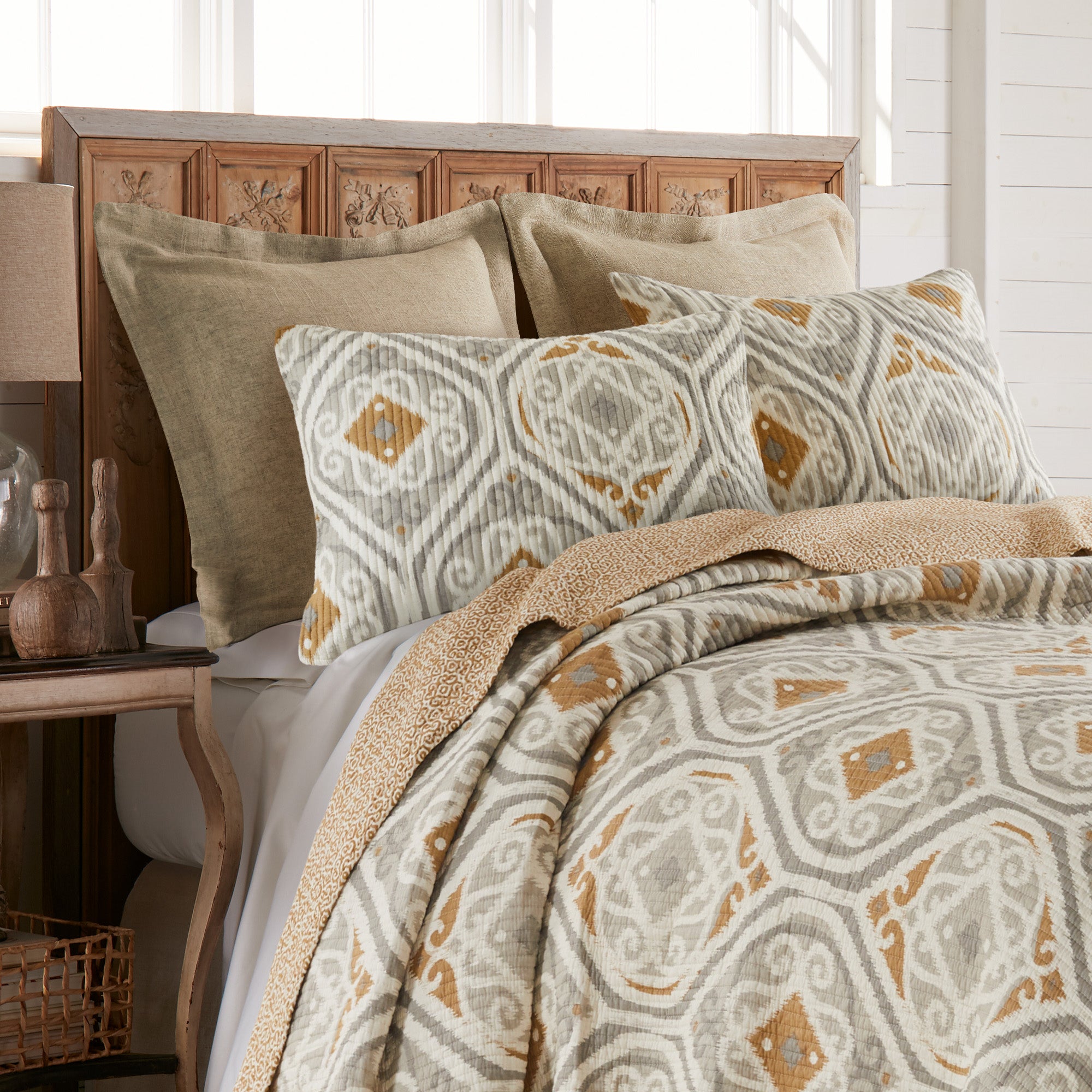 Levtex Home Nina Hessian Filled Euro Sham Euro Shams