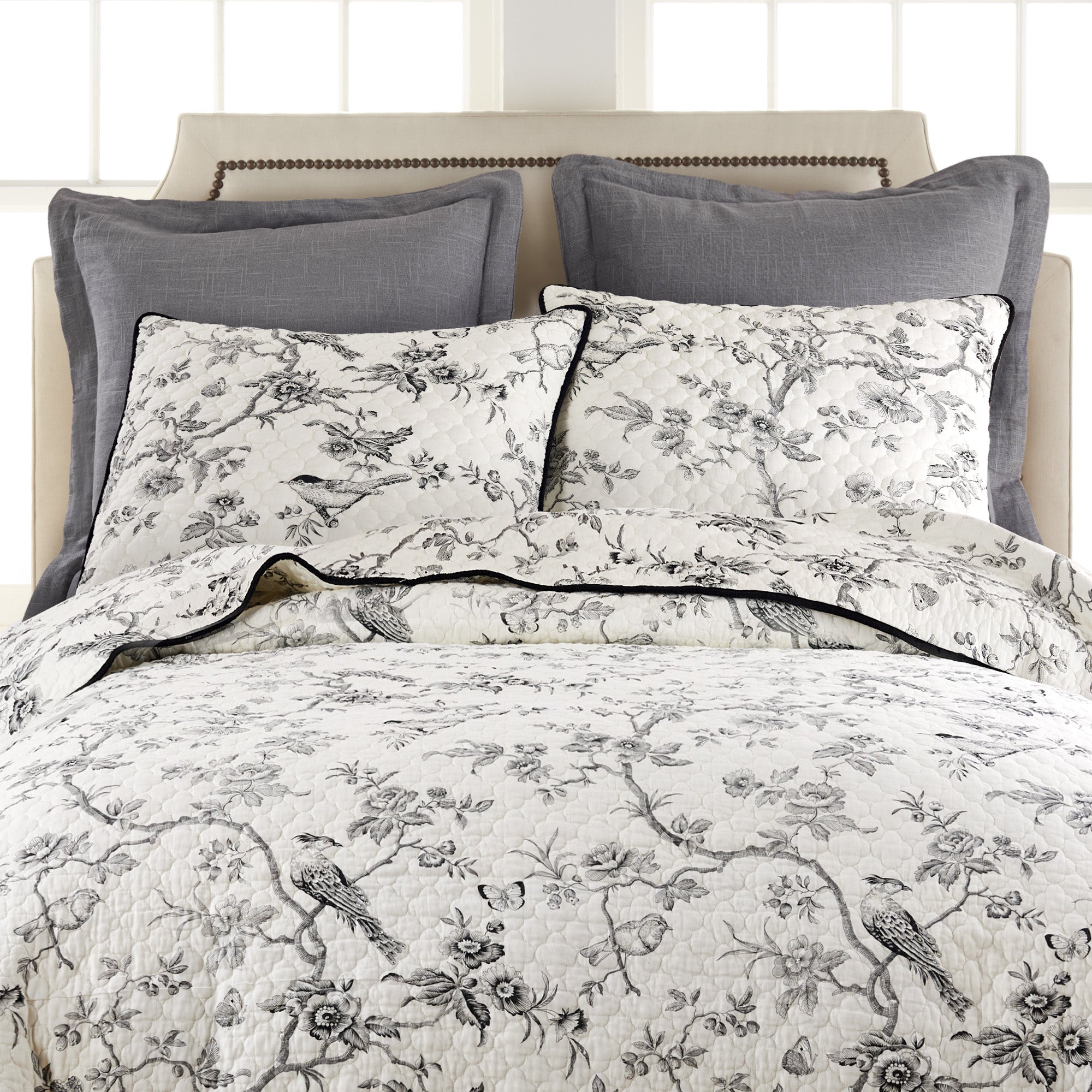 Levtex Home Nina Hessian Filled Euro Sham Euro Shams