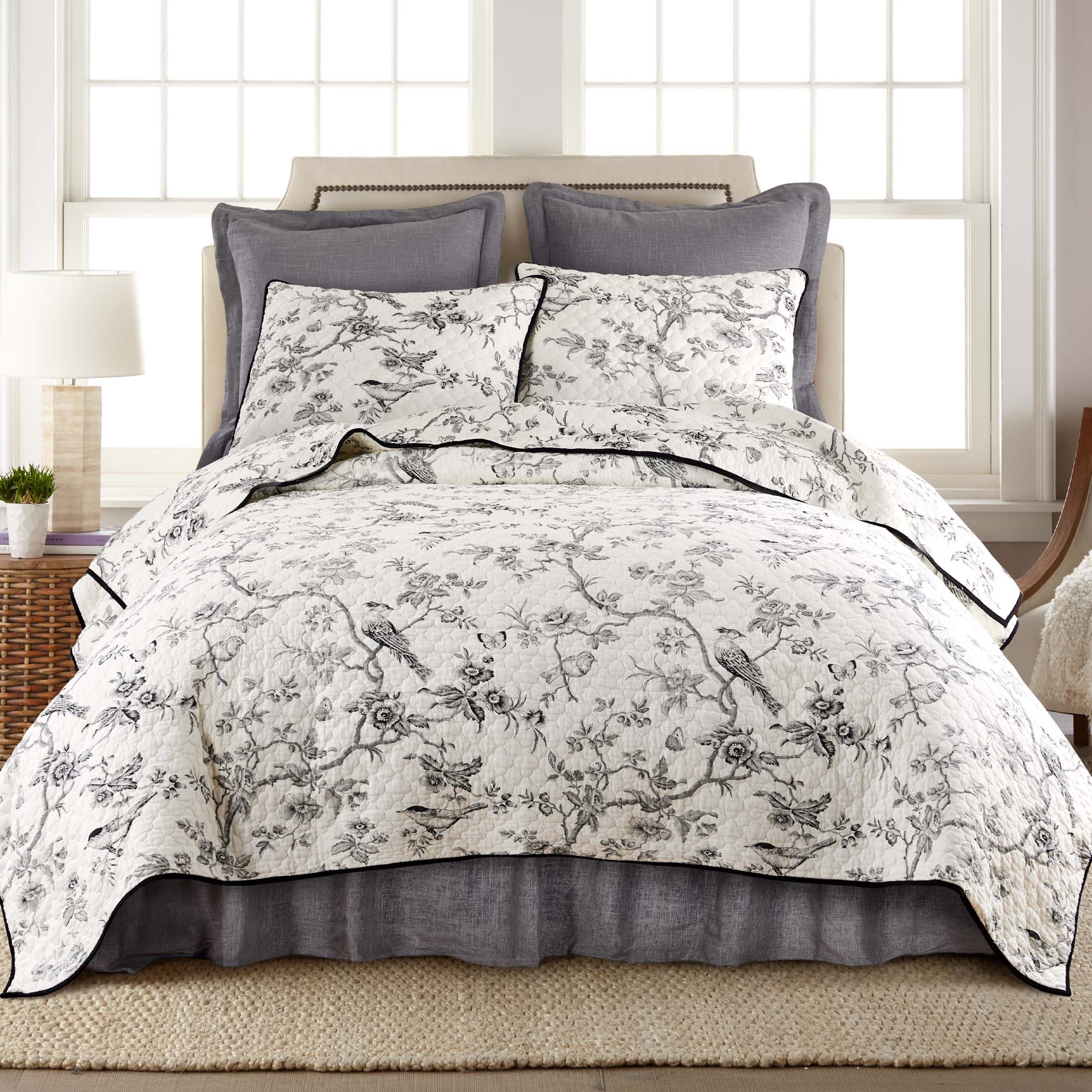Levtex Home Nina Hessian Filled Euro Sham Euro Shams